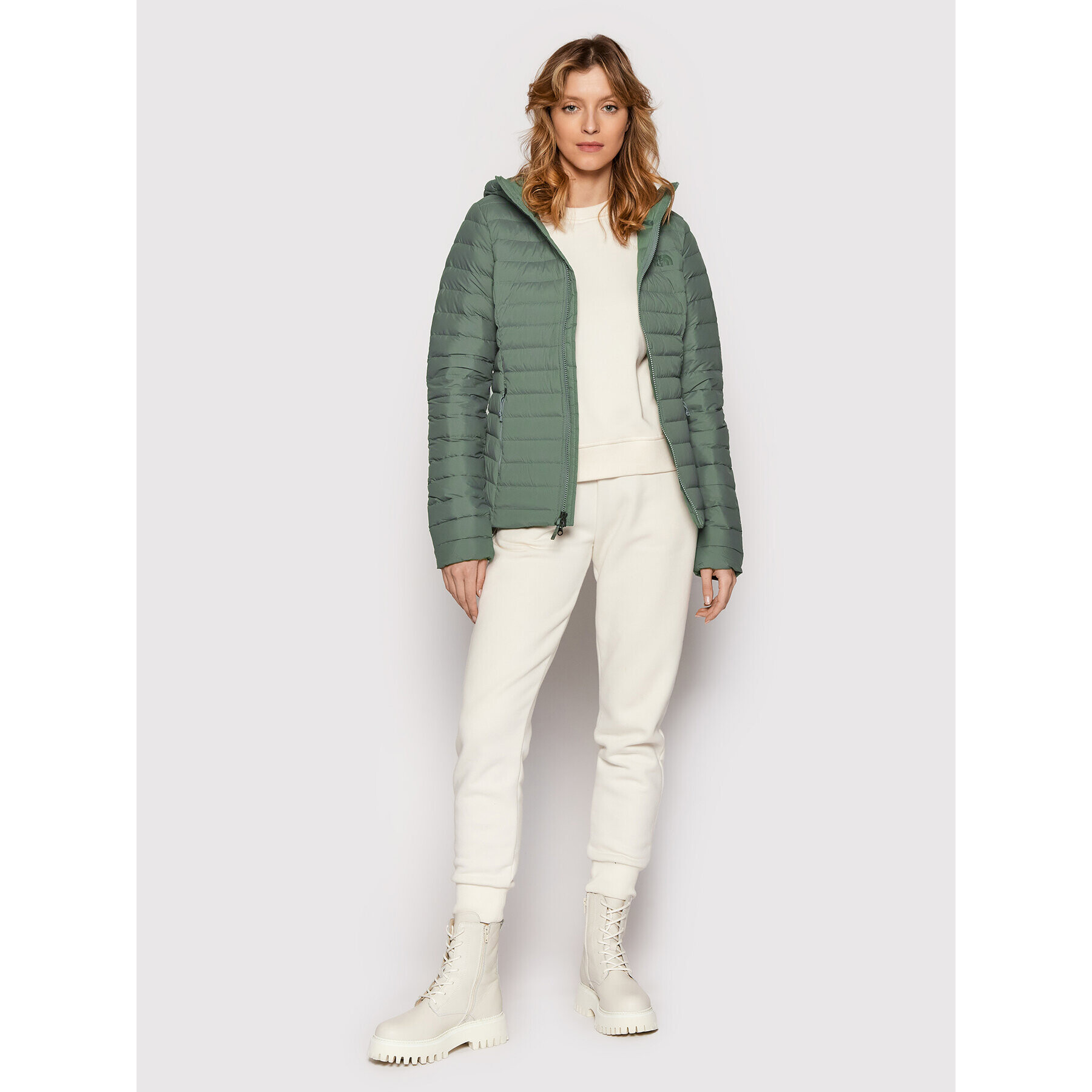The North Face Пухено яке Stretch NF0A4R4K Зелен Regular Fit - Pepit.bg