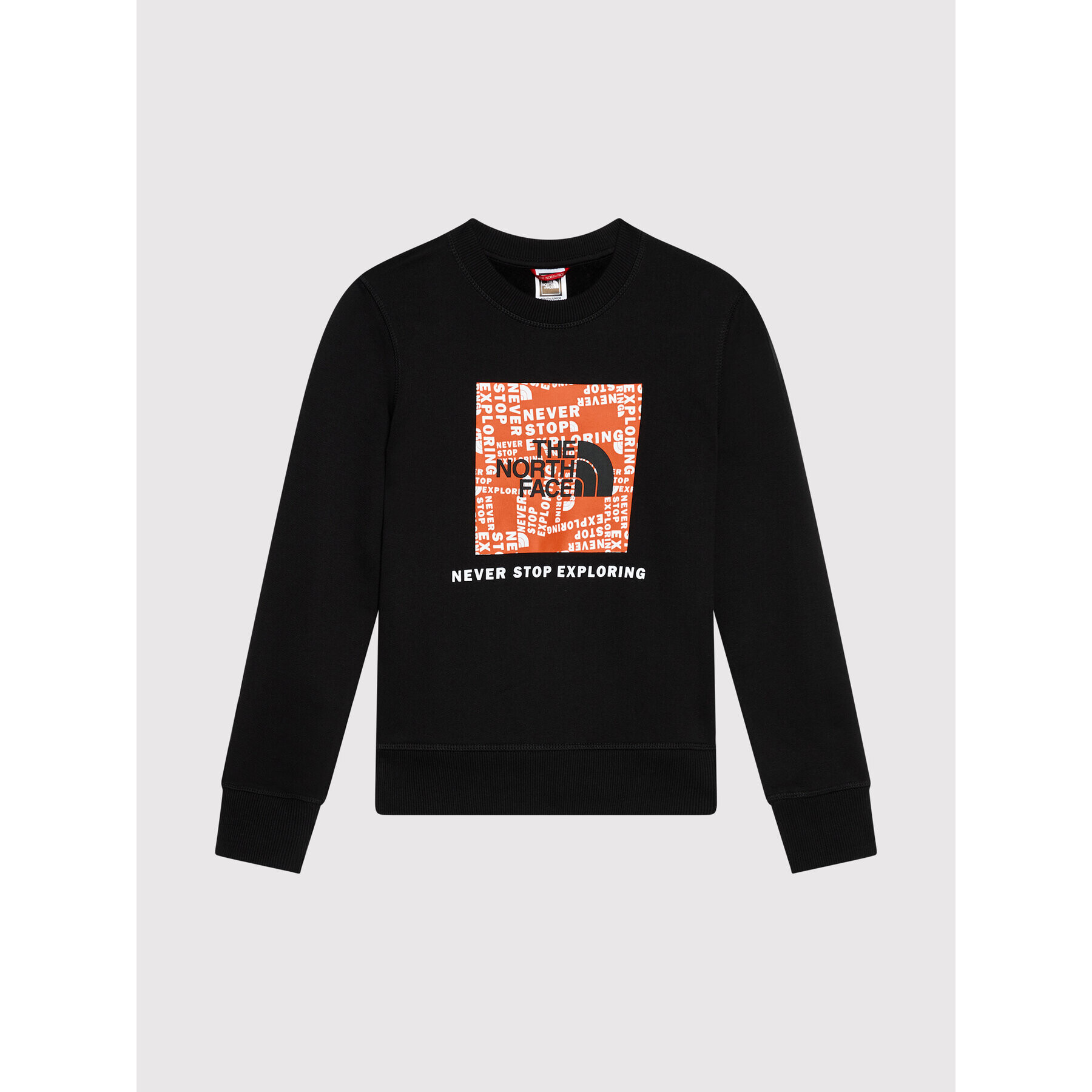 The North Face Суитшърт Box Crew NF0A37FY Черен Regular Fit - Pepit.bg