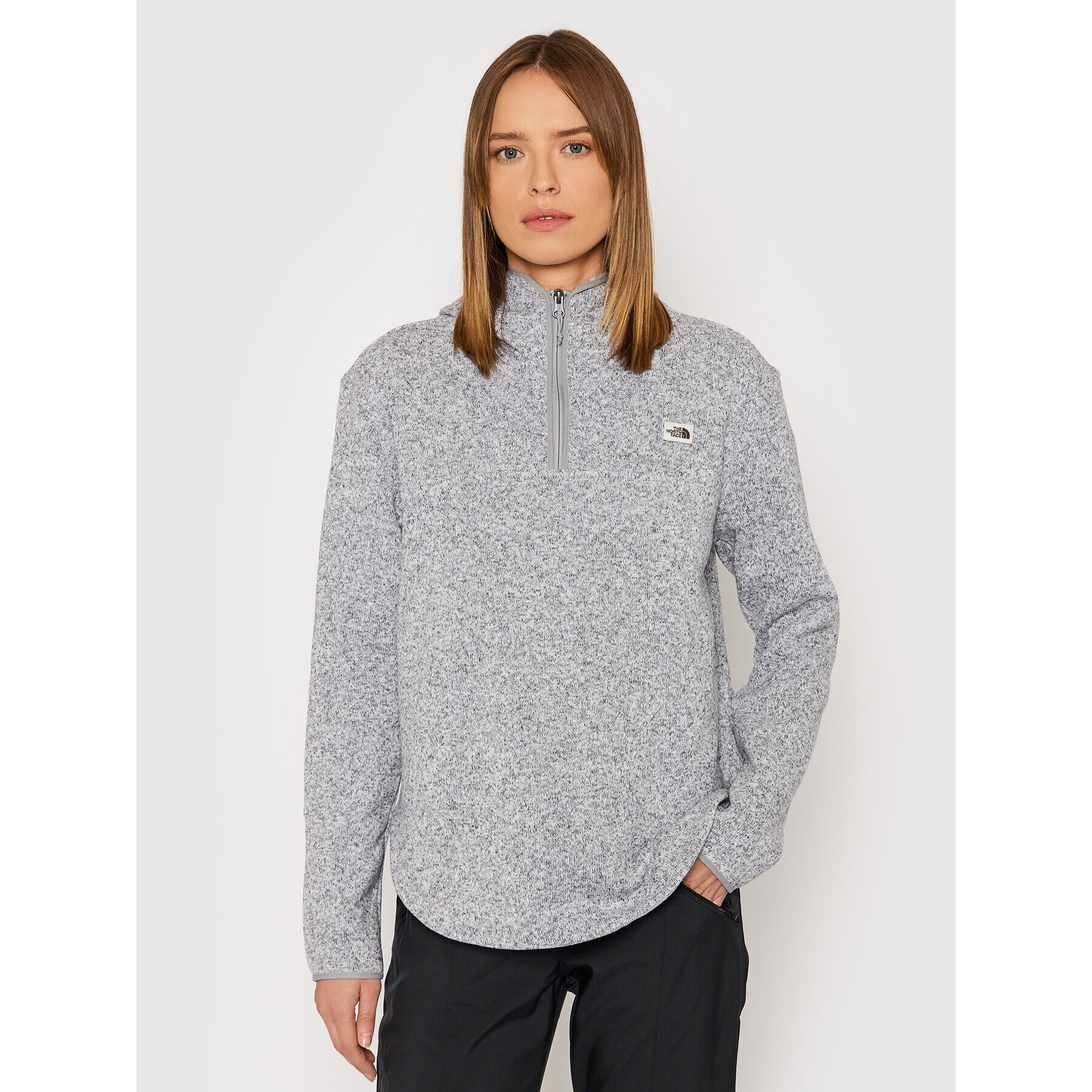 The North Face Суитшърт Crescent Popover NF0A5A9Z Сив Regular Fit - Pepit.bg