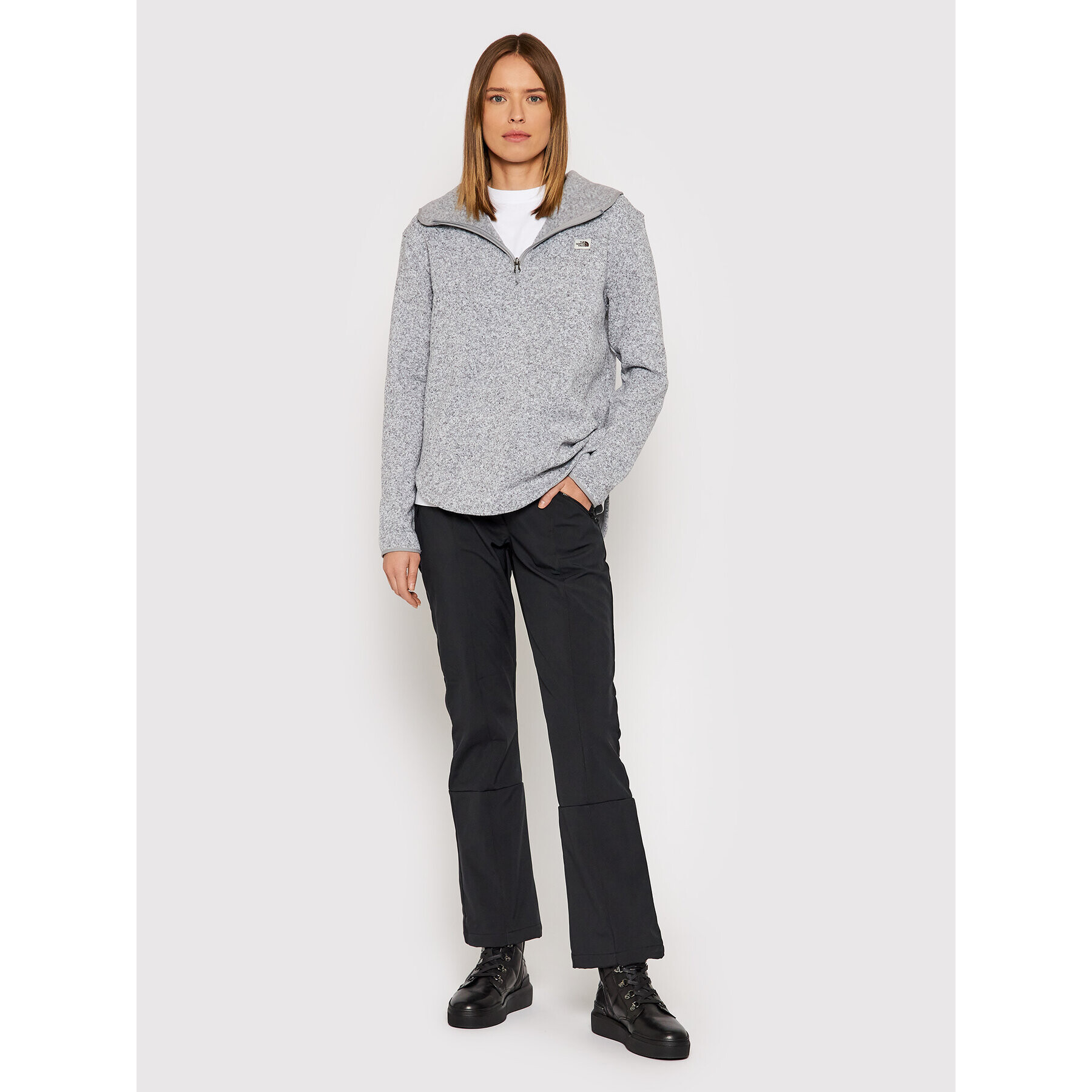The North Face Суитшърт Crescent Popover NF0A5A9Z Сив Regular Fit - Pepit.bg