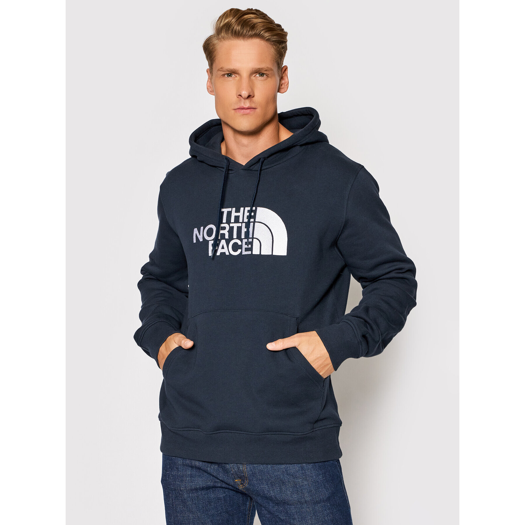 The North Face Суитшърт Drew Peak NF00AHJY Тъмносин Regular Fit - Pepit.bg