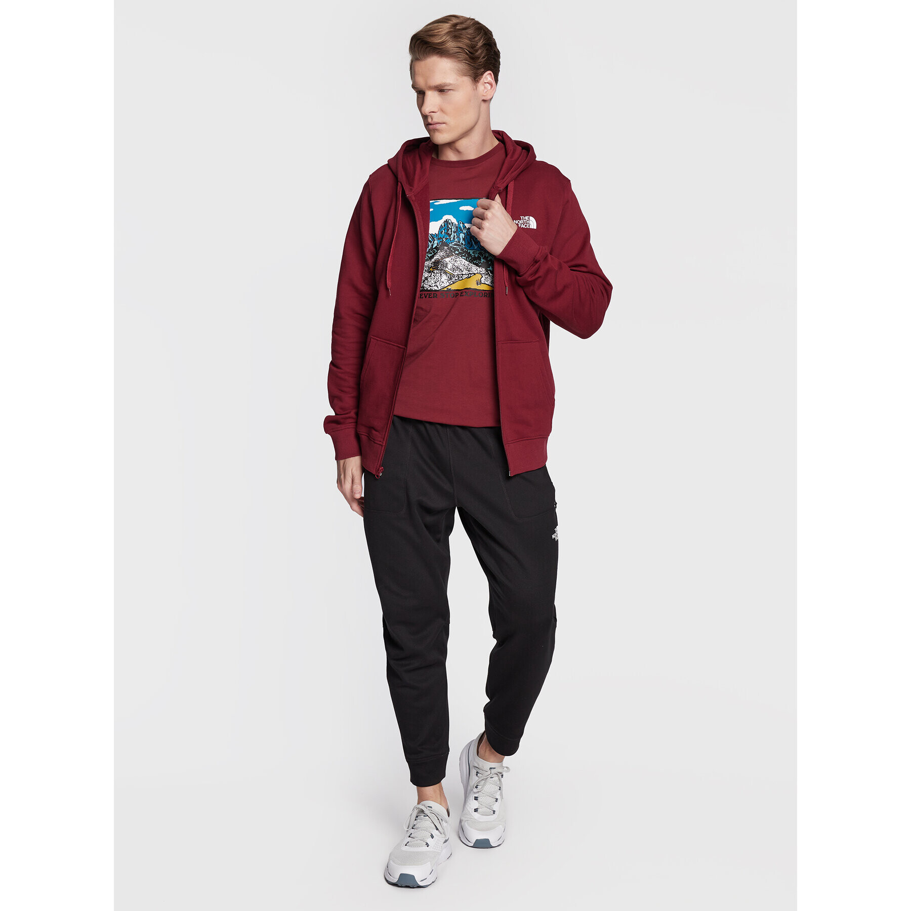 The North Face Суитшърт Open Gate NF00CG46 Бордо Regular Fit - Pepit.bg