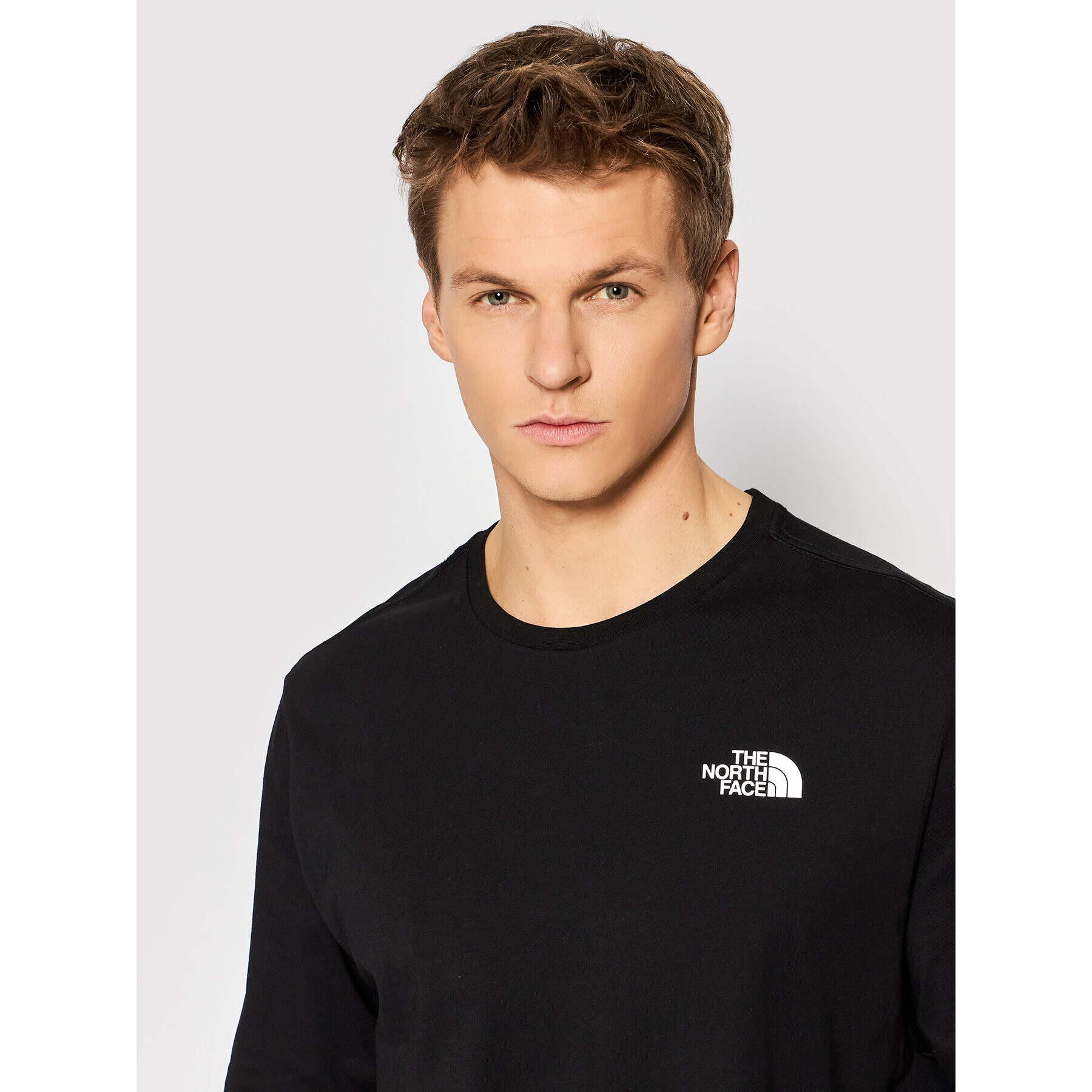 The North Face Тениска с дълъг ръкав Easy Tee NF0A2TX1 Черен Regular Fit - Pepit.bg