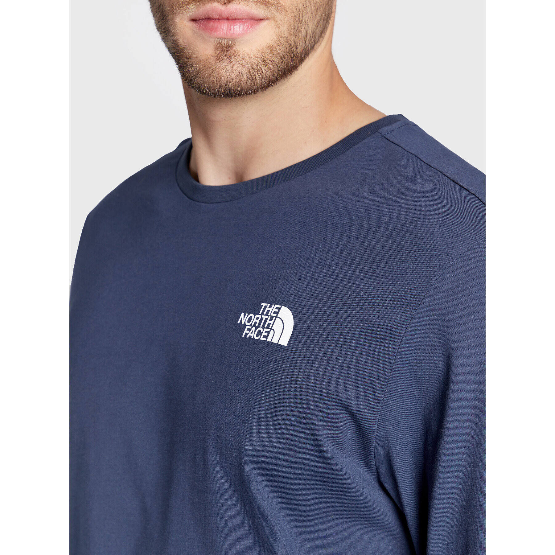 The North Face Тениска с дълъг ръкав Simple Dome NF0A3L3B Тъмносин Regular Fit - Pepit.bg