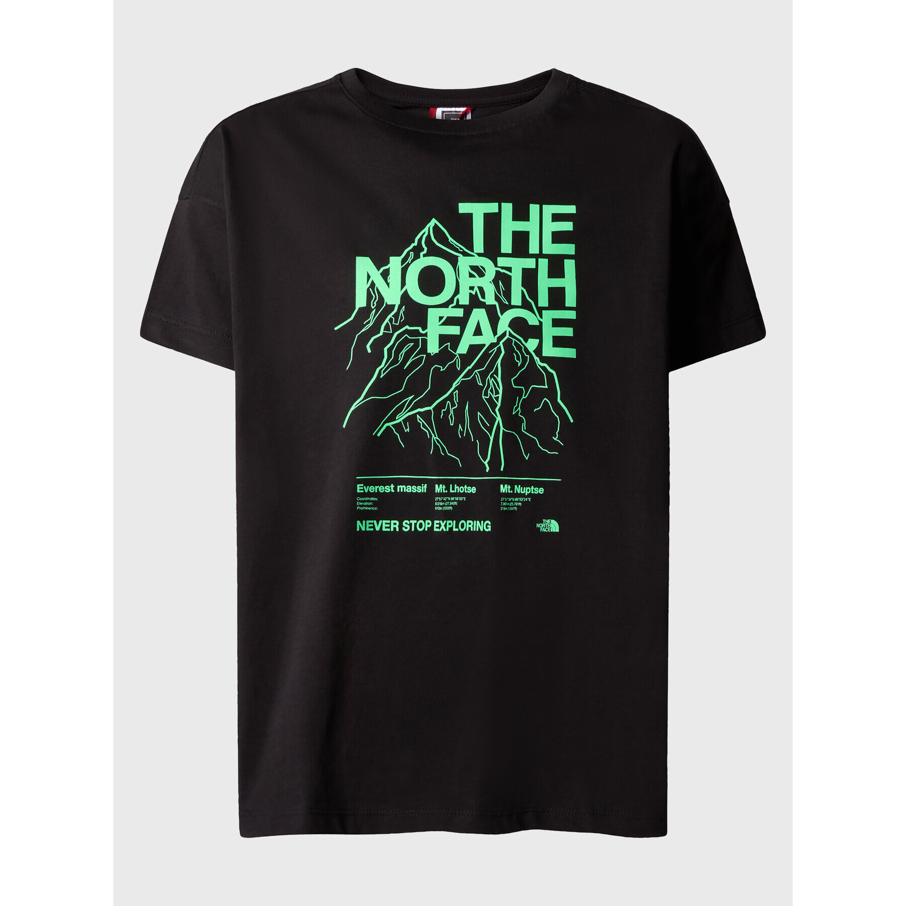 The North Face Тишърт B Mountain Line S/S TeeNF0A859AJK31 Черен Regular Fit - Pepit.bg