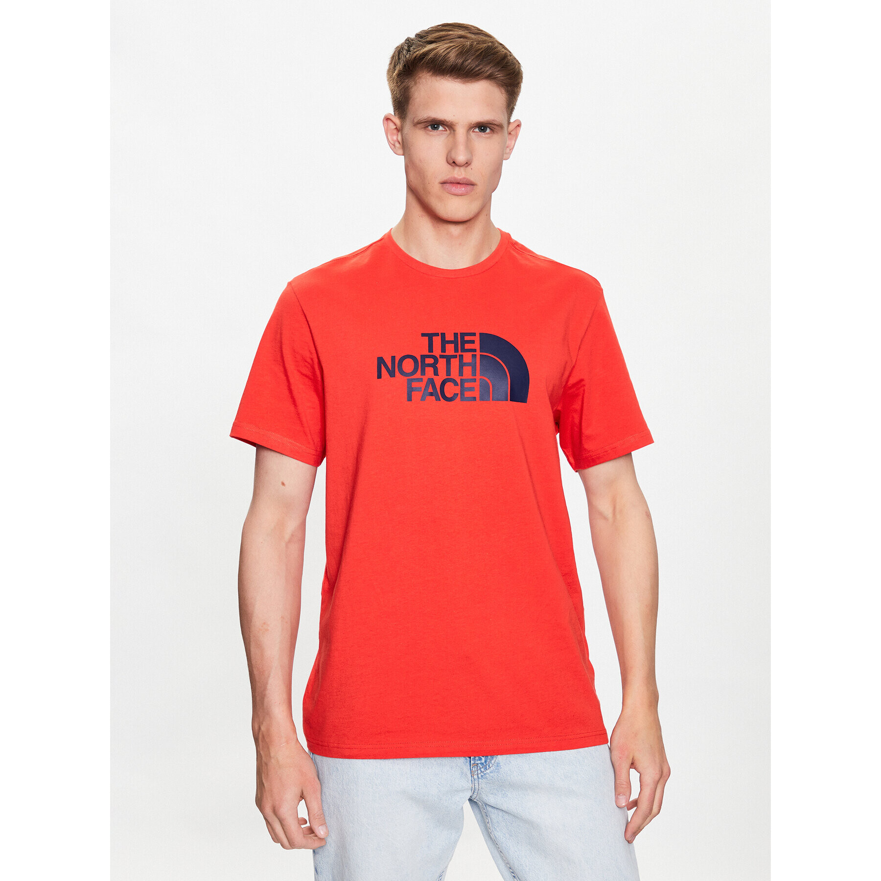 The North Face Тишърт Easy NF0A2TX3 Червен Regular Fit - Pepit.bg