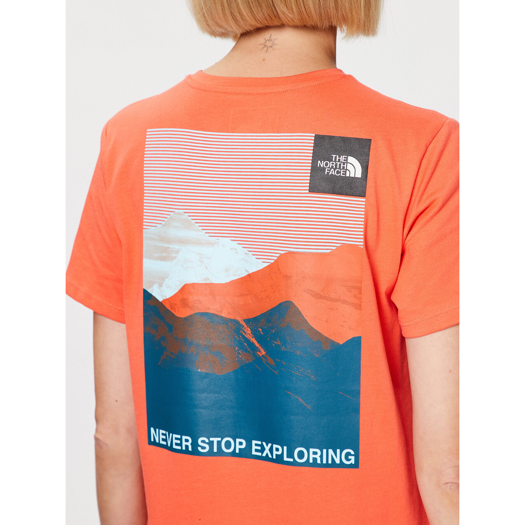 The North Face Тишърт Foundation Graphic NF0A55B2 Оранжев Regular Fit - Pepit.bg