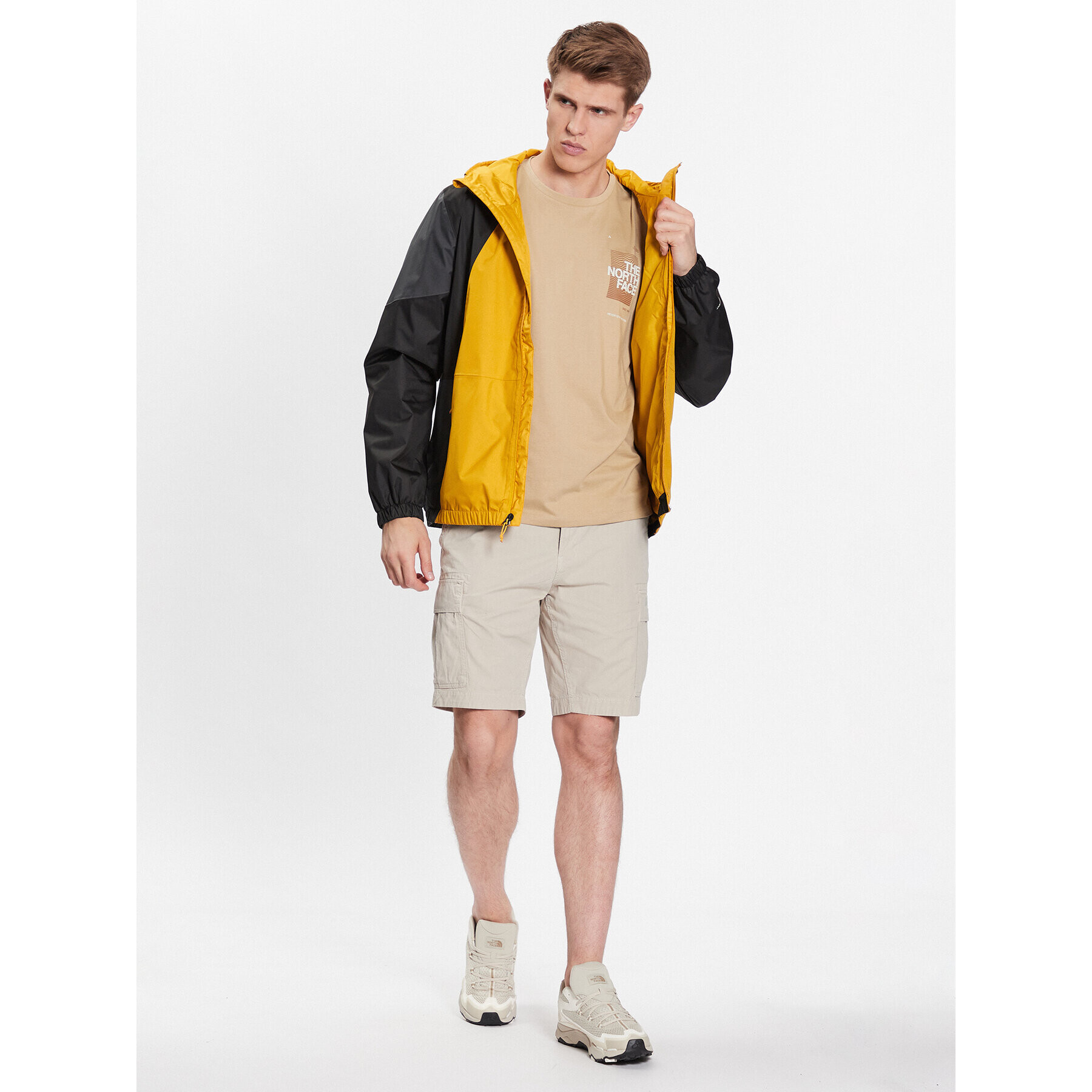 The North Face Тишърт Foundation Graphic NF0A55EF Каки Regular Fit - Pepit.bg