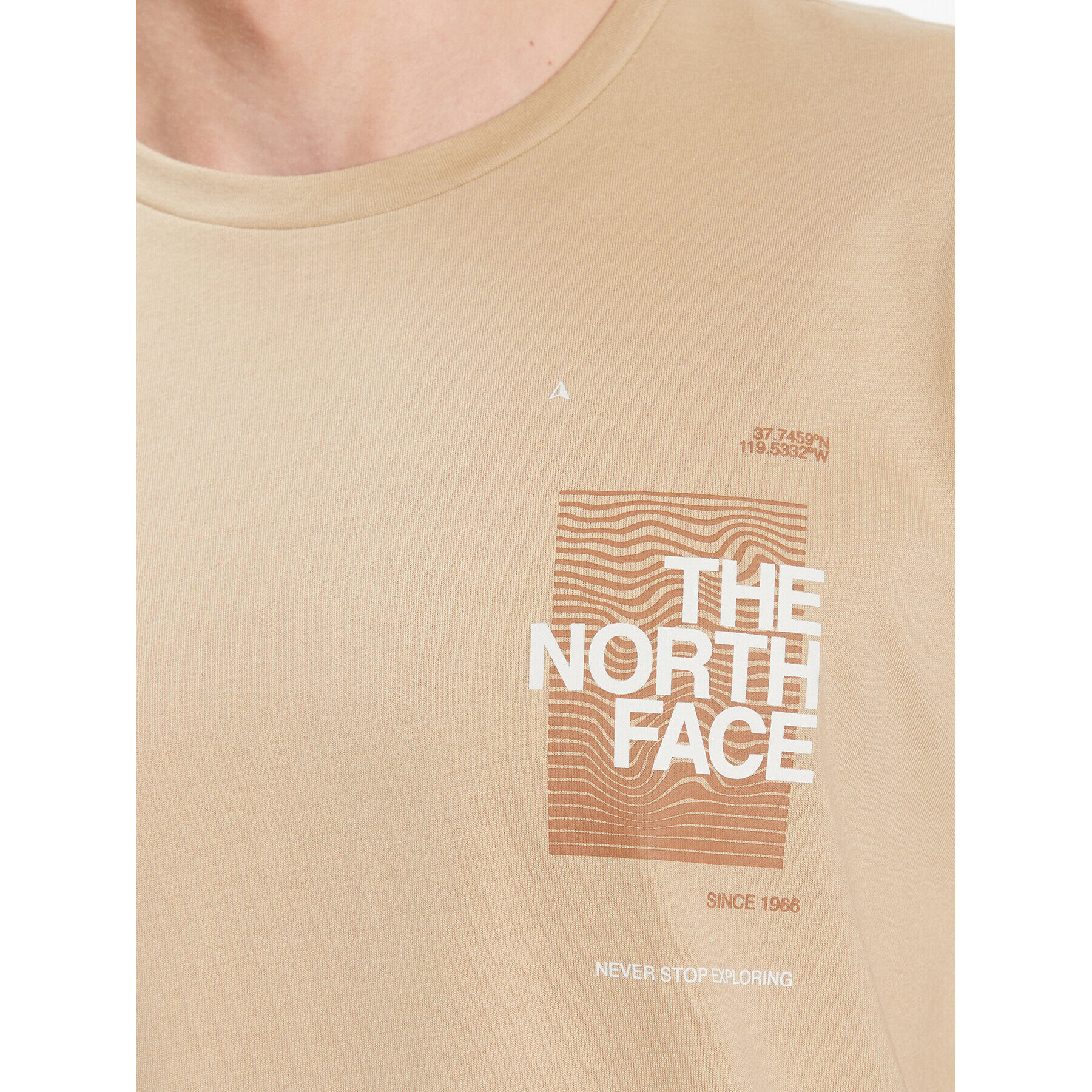 The North Face Тишърт Foundation Graphic NF0A55EF Каки Regular Fit - Pepit.bg