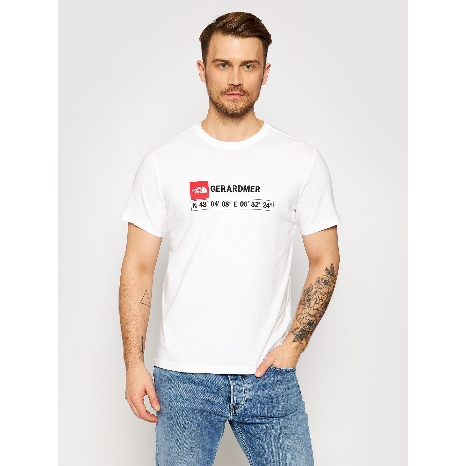 The North Face Тишърт Gerardmer NF0A3JYB Бял Regular Fit - Pepit.bg