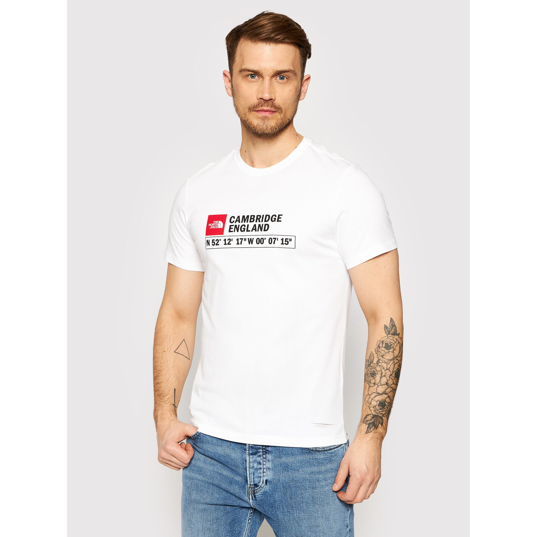 The North Face Тишърт Gps Tee Cambridge NF00CC8J Бял Regular Fit - Pepit.bg