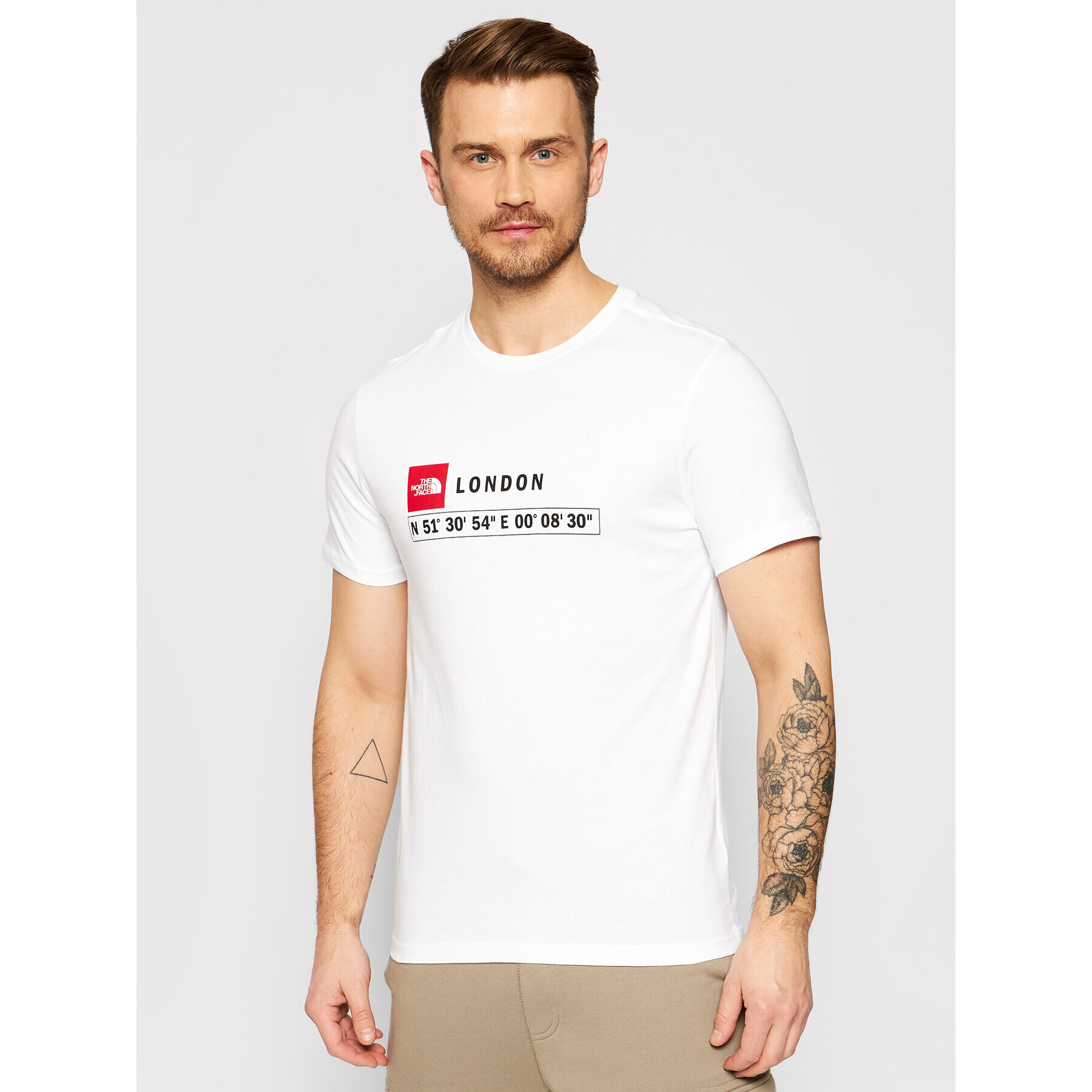 The North Face Тишърт Gps Tee London NF0A2S62 Бял Regular Fit - Pepit.bg