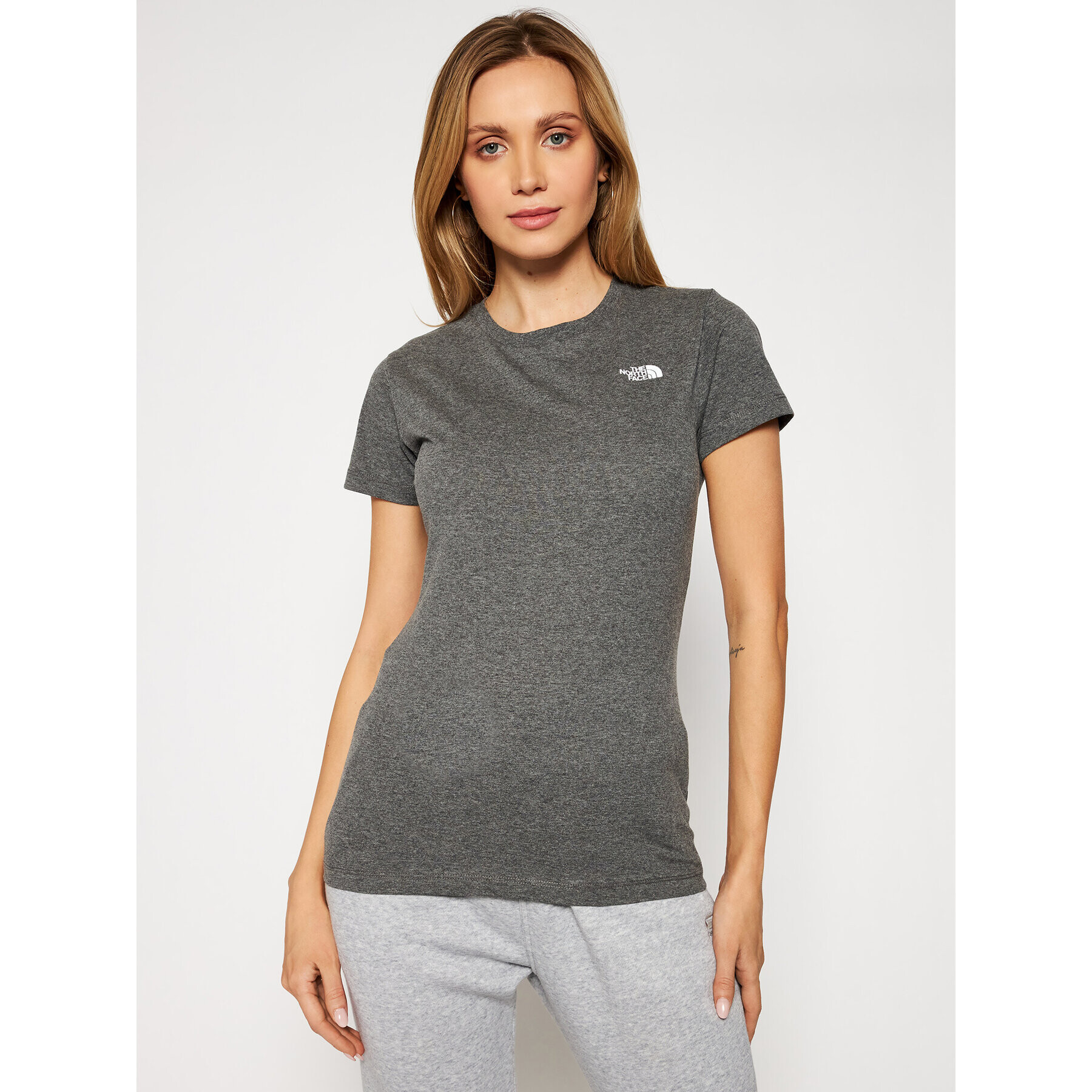 The North Face Тишърт Graphic NF0A4T1CDYY1 Сив Regular Fit - Pepit.bg