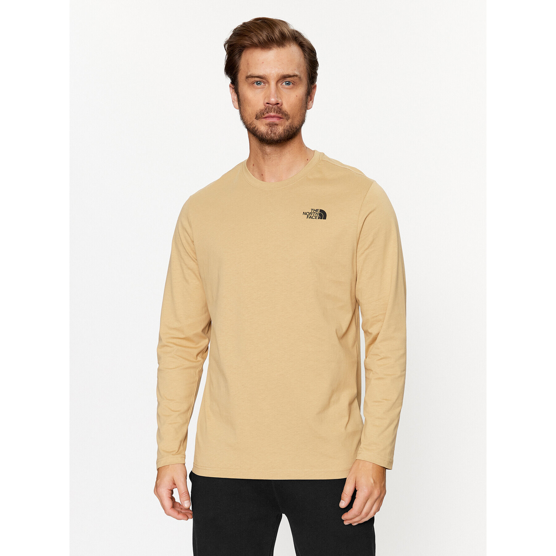 The North Face Тишърт M L/S Red Box Tee - EuNF0A493LLK51 Бежов Regular Fit - Pepit.bg