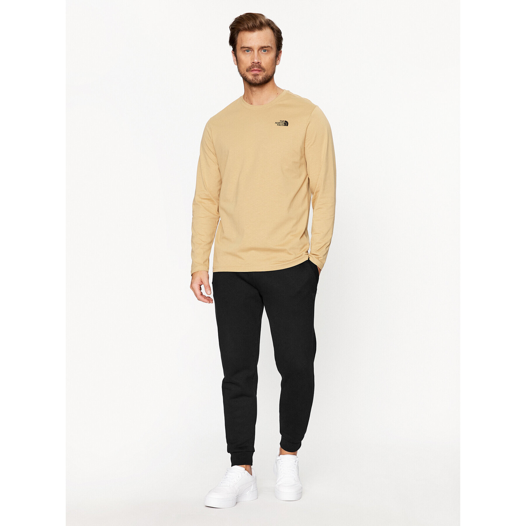 The North Face Тишърт M L/S Red Box Tee - EuNF0A493LLK51 Бежов Regular Fit - Pepit.bg