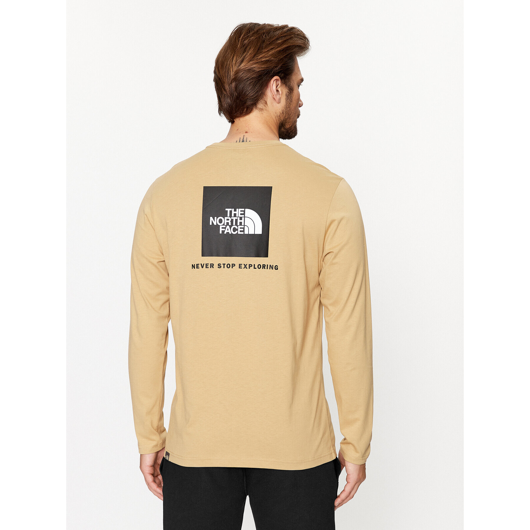 The North Face Тишърт M L/S Red Box Tee - EuNF0A493LLK51 Бежов Regular Fit - Pepit.bg
