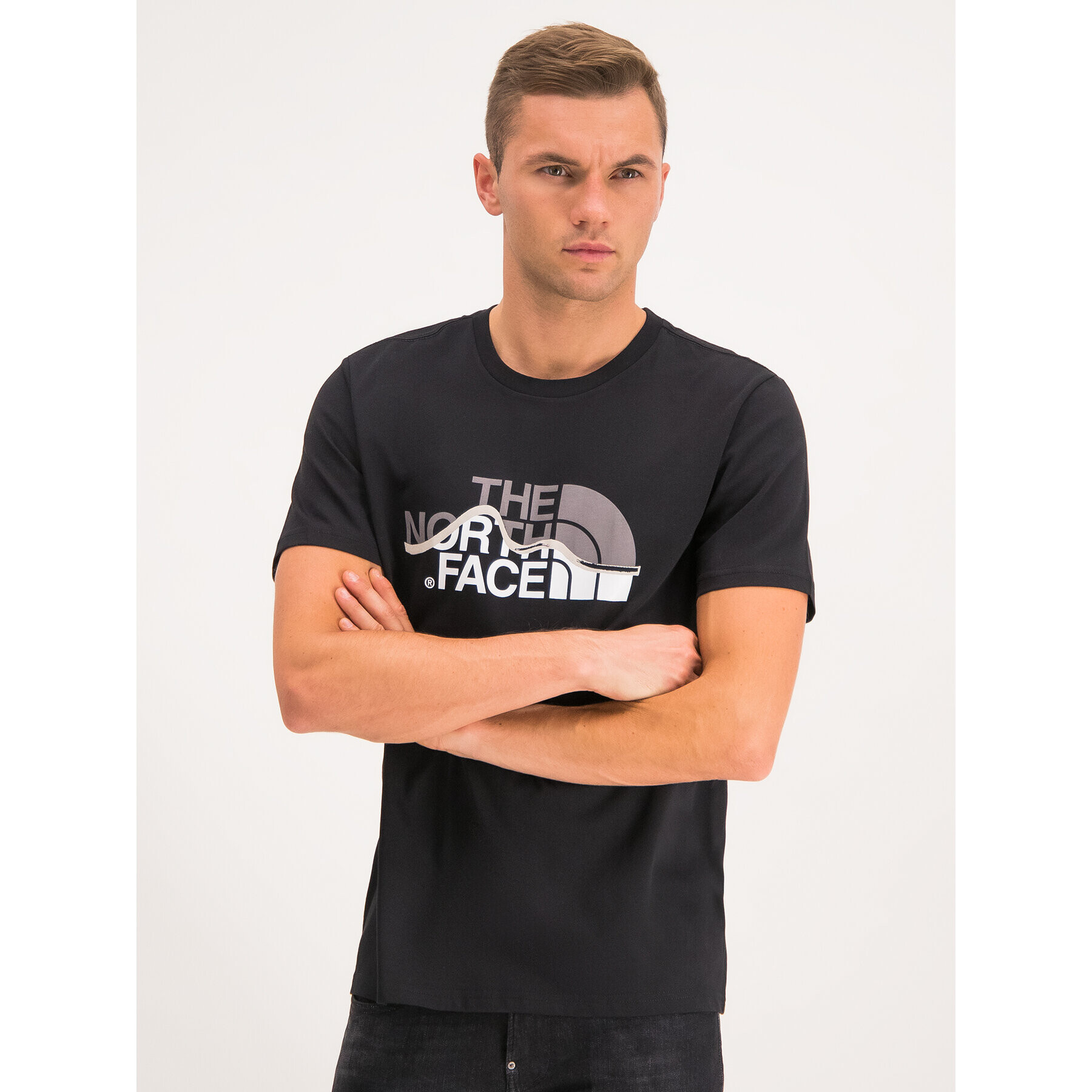 The North Face Тишърт Mount Line NF00A3G2 Черен Regular Fit - Pepit.bg