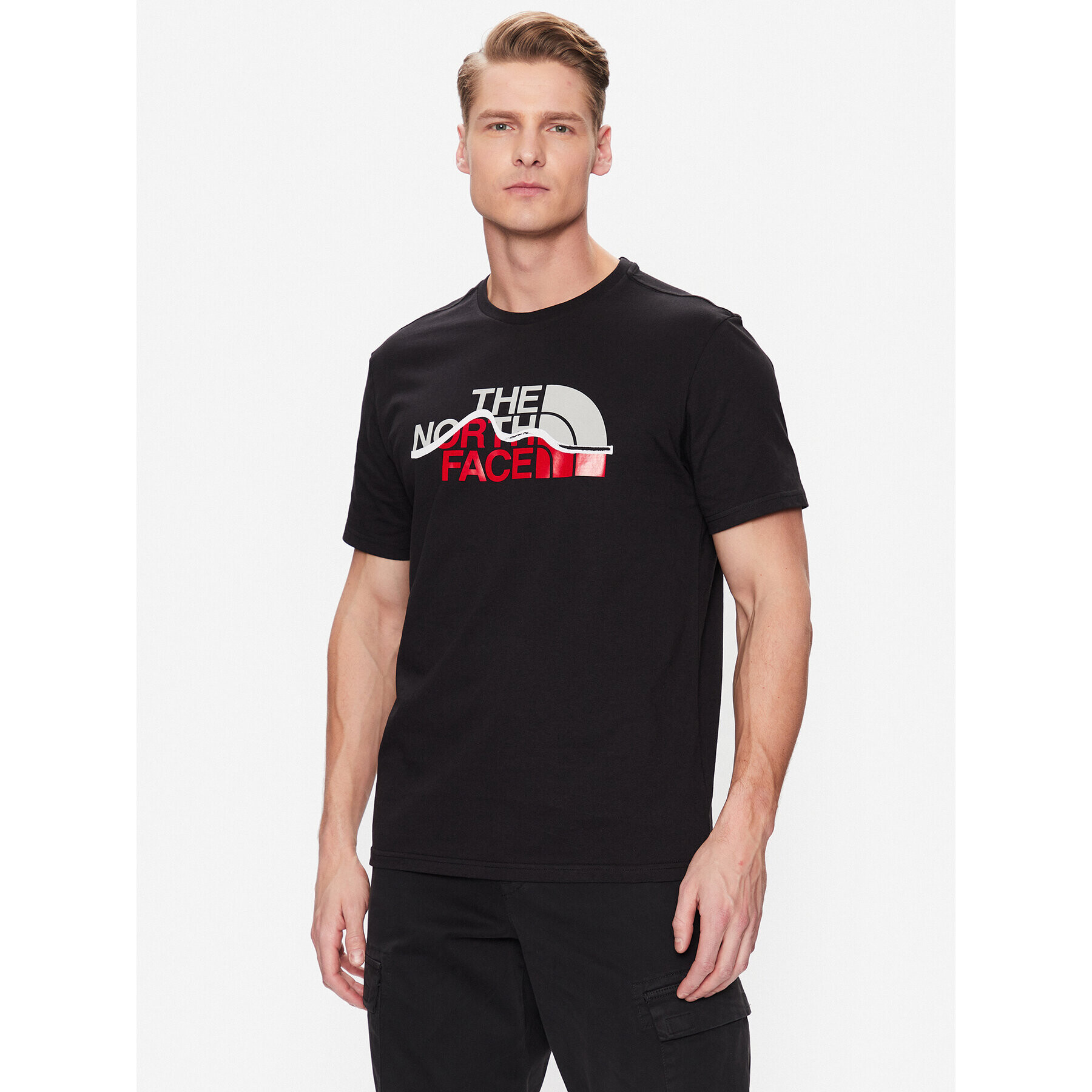 The North Face Тишърт Mountain Line NF0A7X1N Черен Regular Fit - Pepit.bg