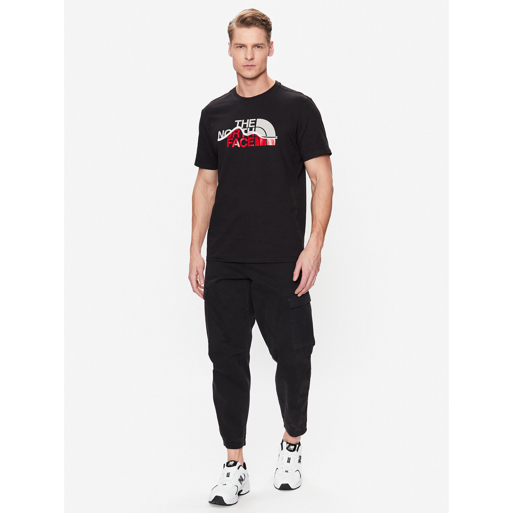 The North Face Тишърт Mountain Line NF0A7X1N Черен Regular Fit - Pepit.bg