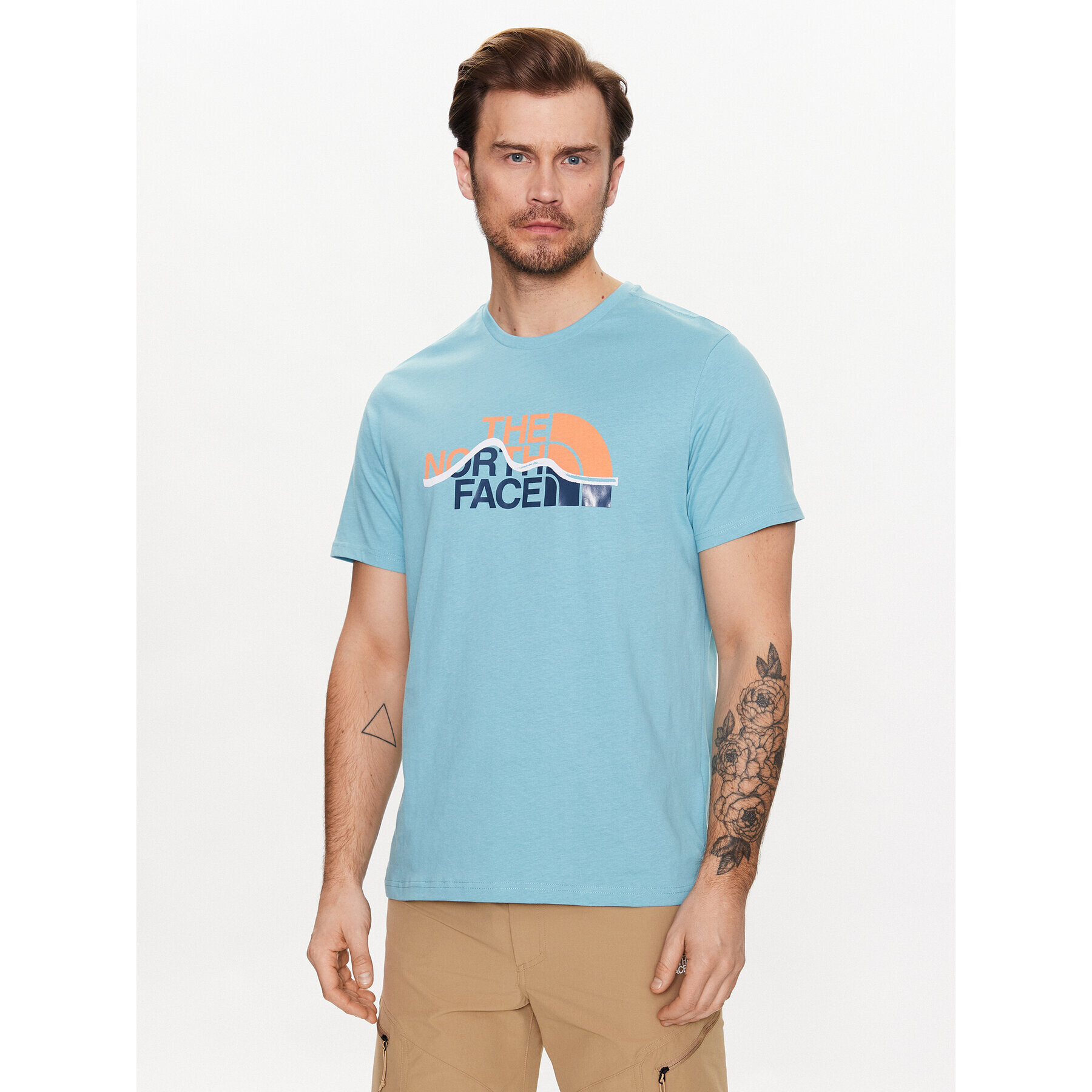 The North Face Тишърт Mountain Line NF0A7X1N Син Regular Fit - Pepit.bg