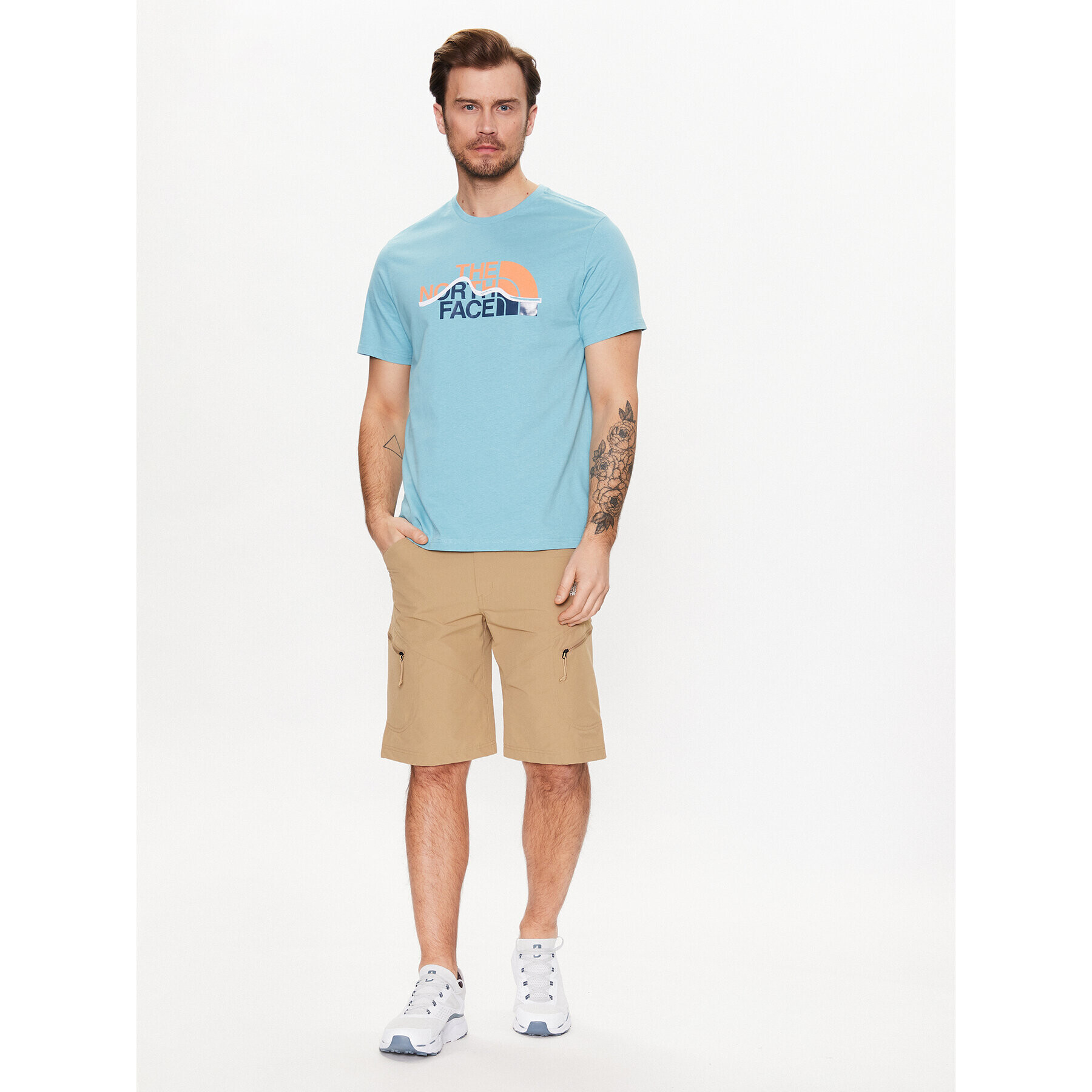 The North Face Тишърт Mountain Line NF0A7X1N Син Regular Fit - Pepit.bg