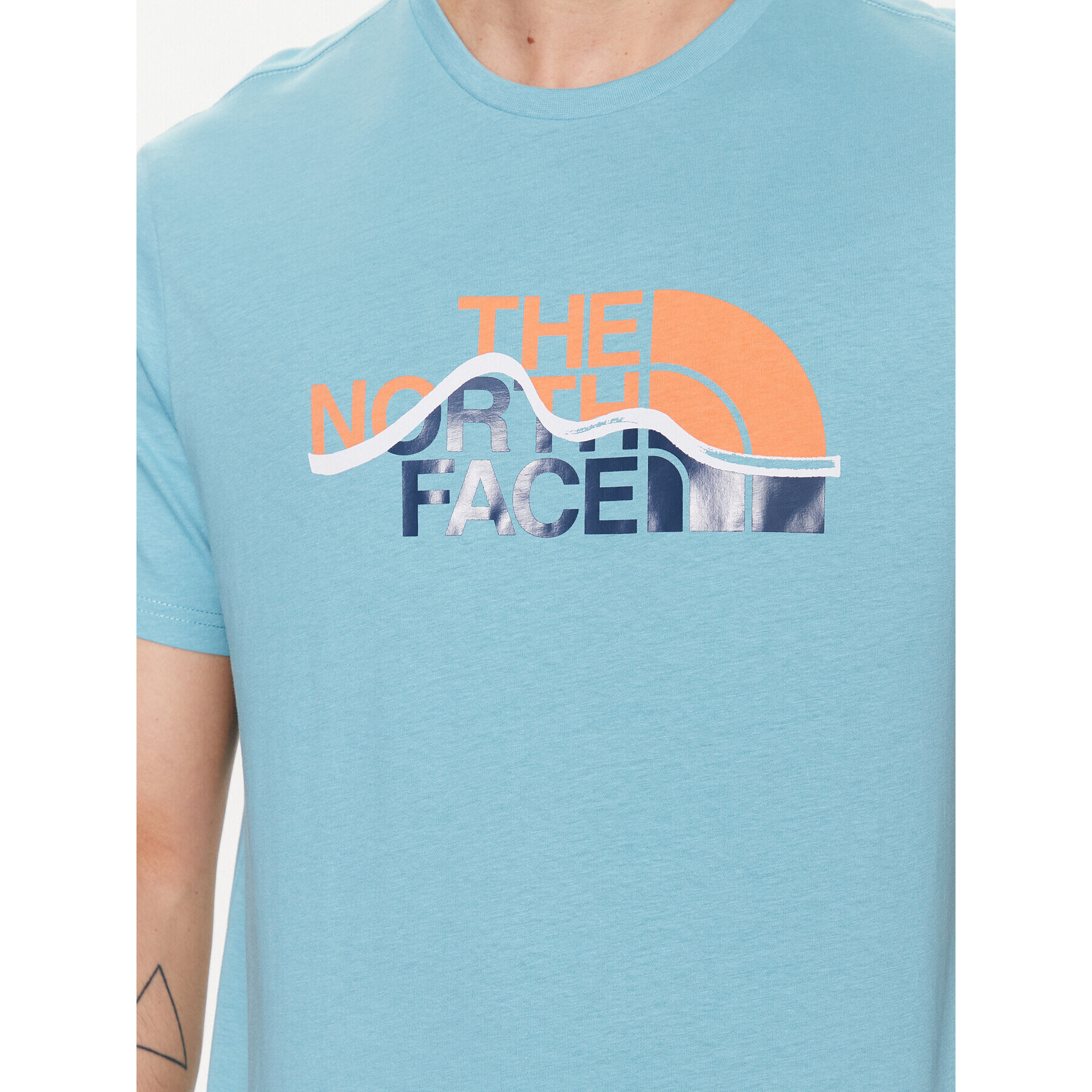 The North Face Тишърт Mountain Line NF0A7X1N Син Regular Fit - Pepit.bg