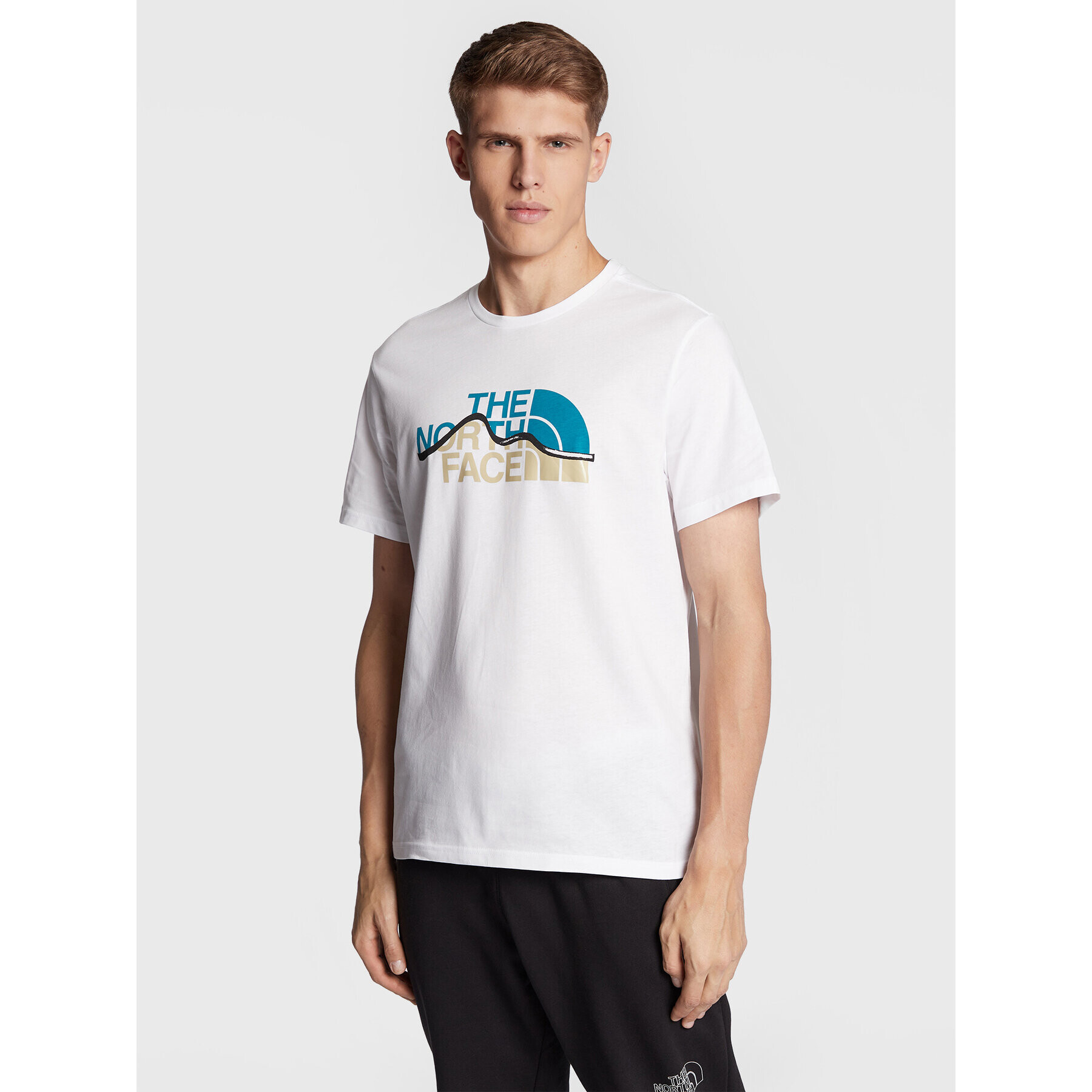 The North Face Тишърт Mountein Line NF0A7X1N Бял Regular Fit - Pepit.bg