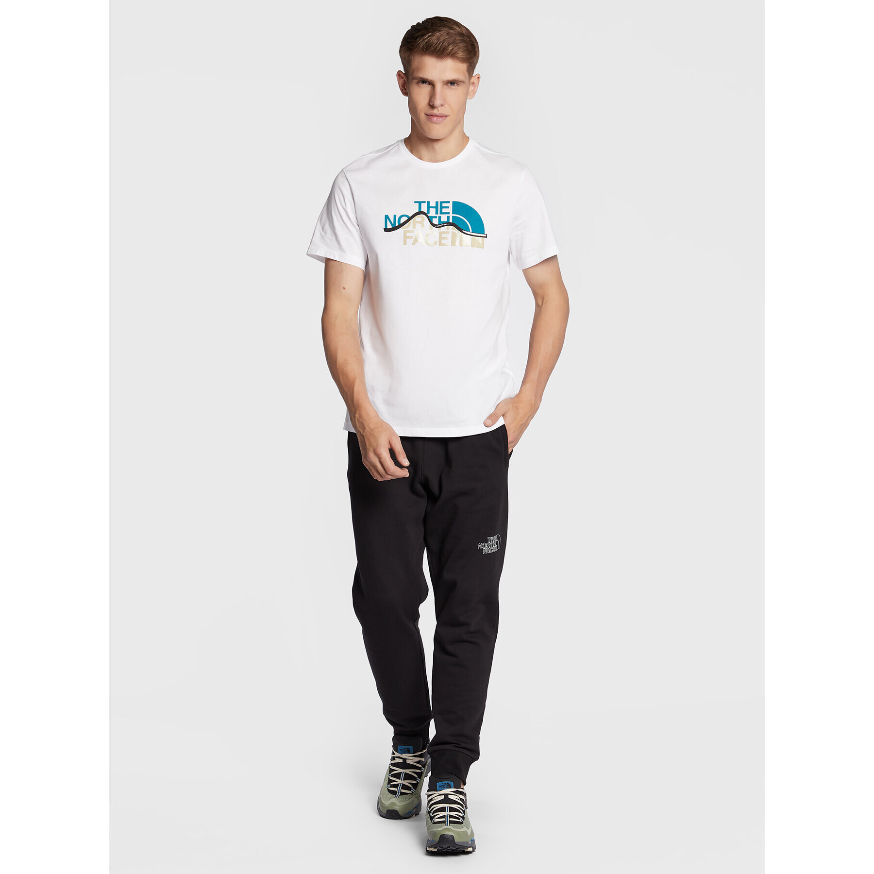 The North Face Тишърт Mountein Line NF0A7X1N Бял Regular Fit - Pepit.bg