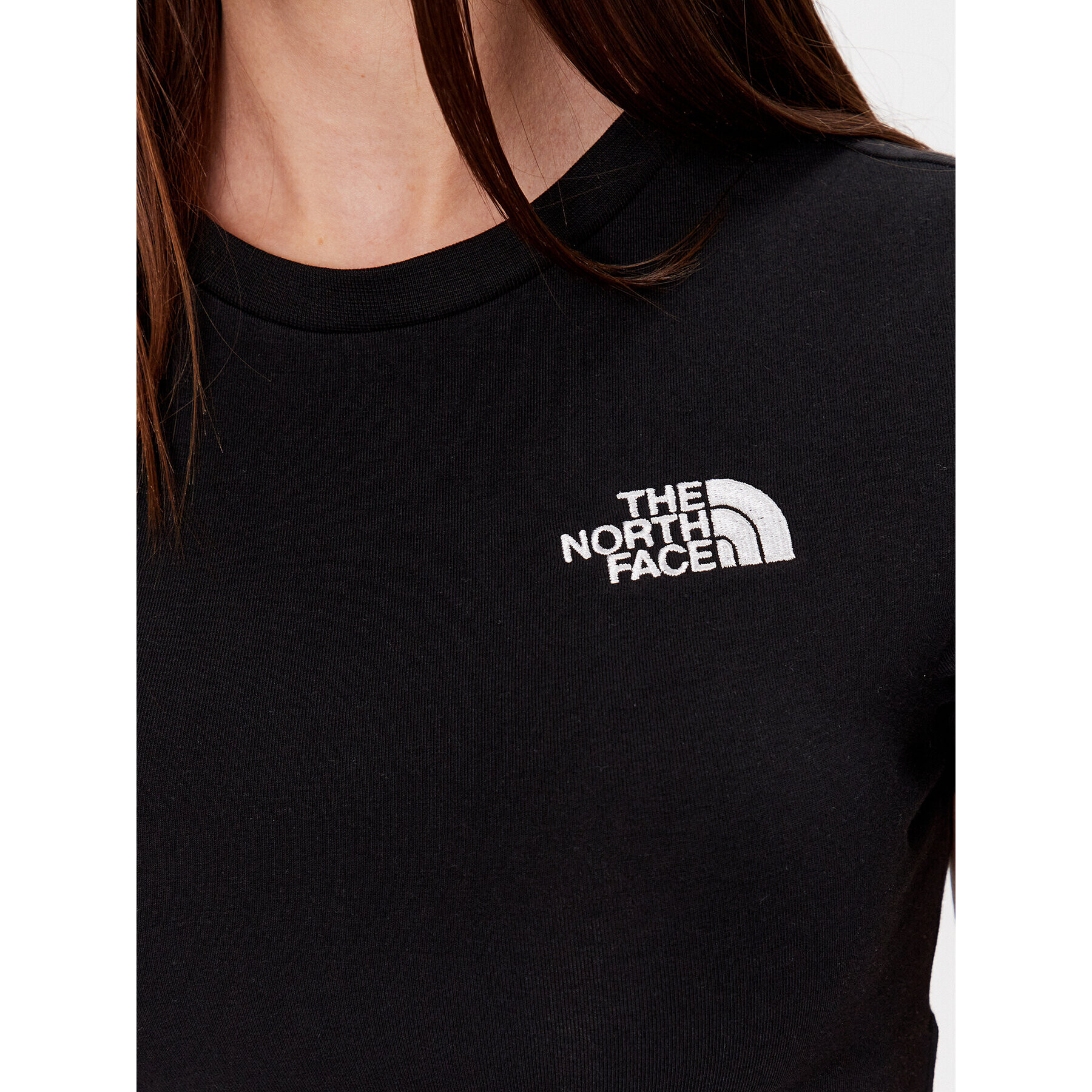 The North Face Тишърт NF0A55AO Черен Cropped Fit - Pepit.bg