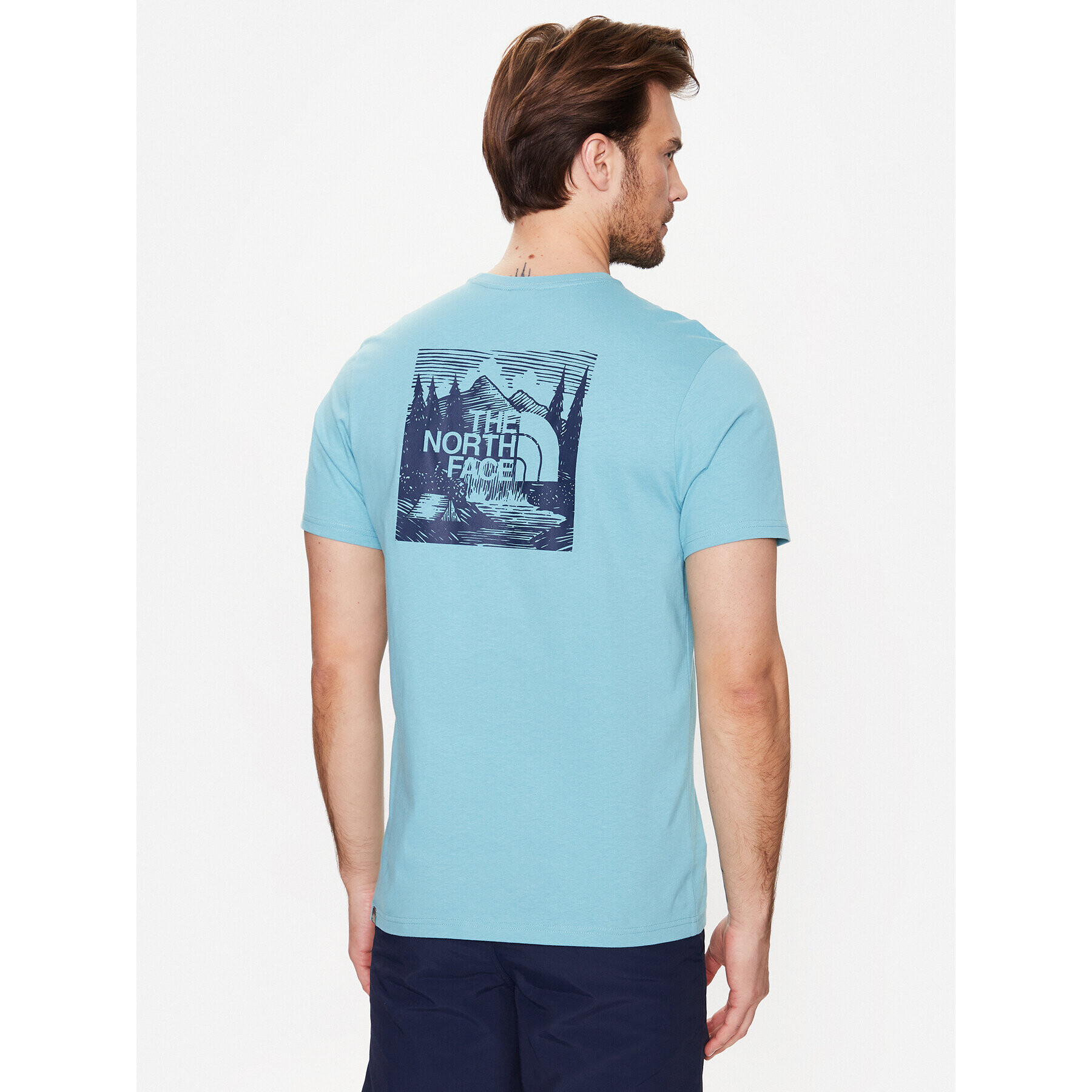 The North Face Тишърт Red Box Cel NF0A7X1K Син Regular Fit - Pepit.bg