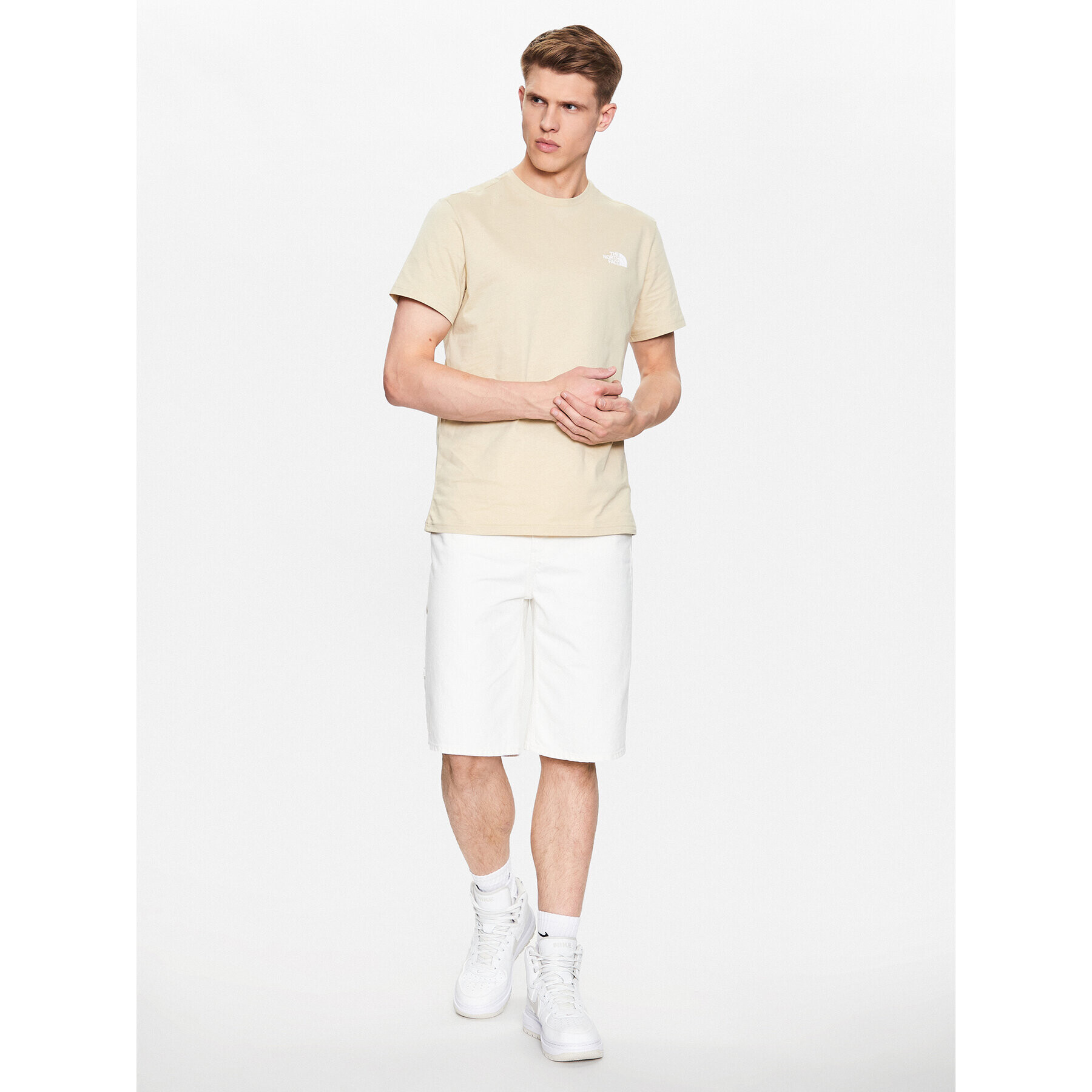 The North Face Тишърт Simple Dome NF0A2TX5 Бежов Regular Fit - Pepit.bg