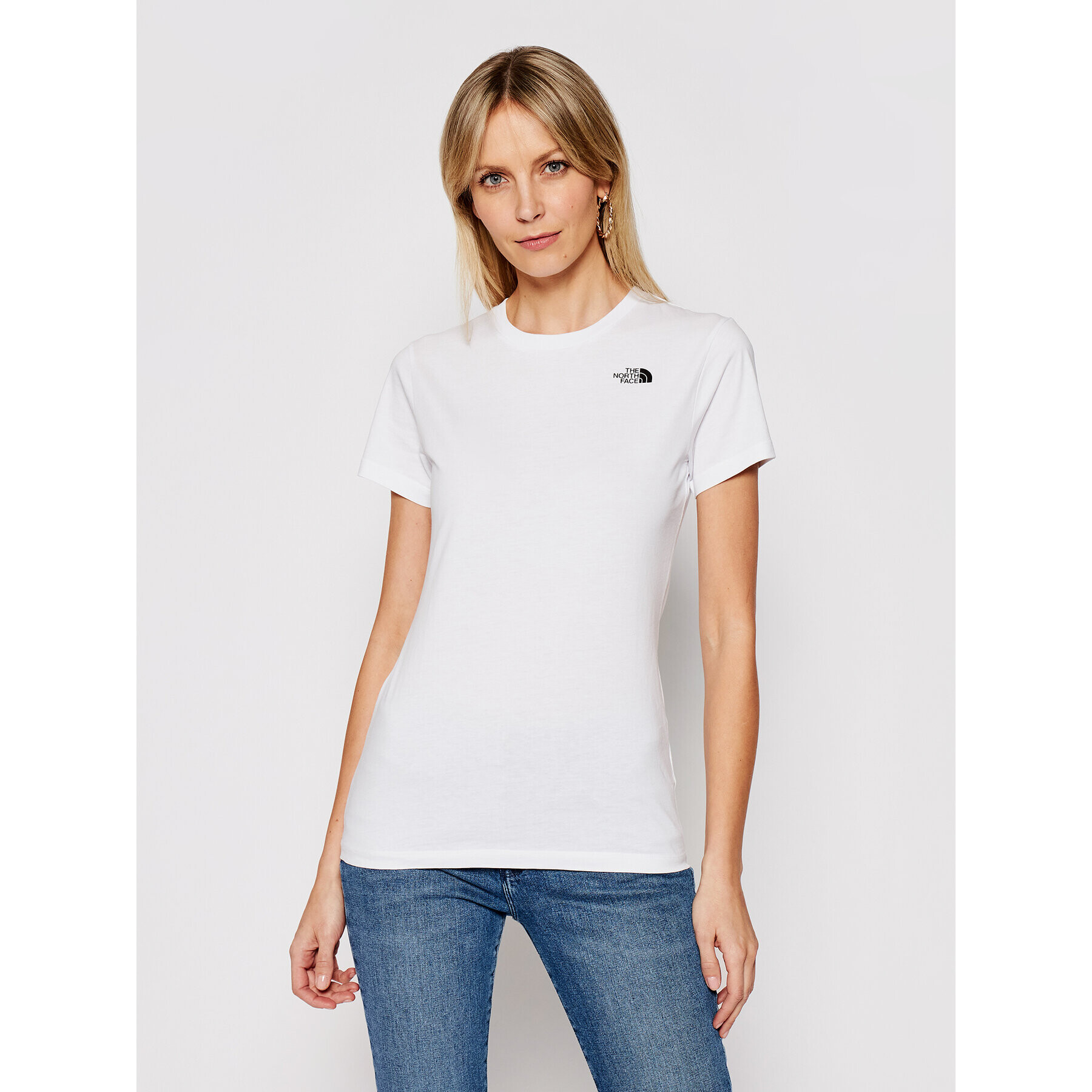 The North Face Тишърт Simple Dome NF0A4T1A Бял Regular Fit - Pepit.bg