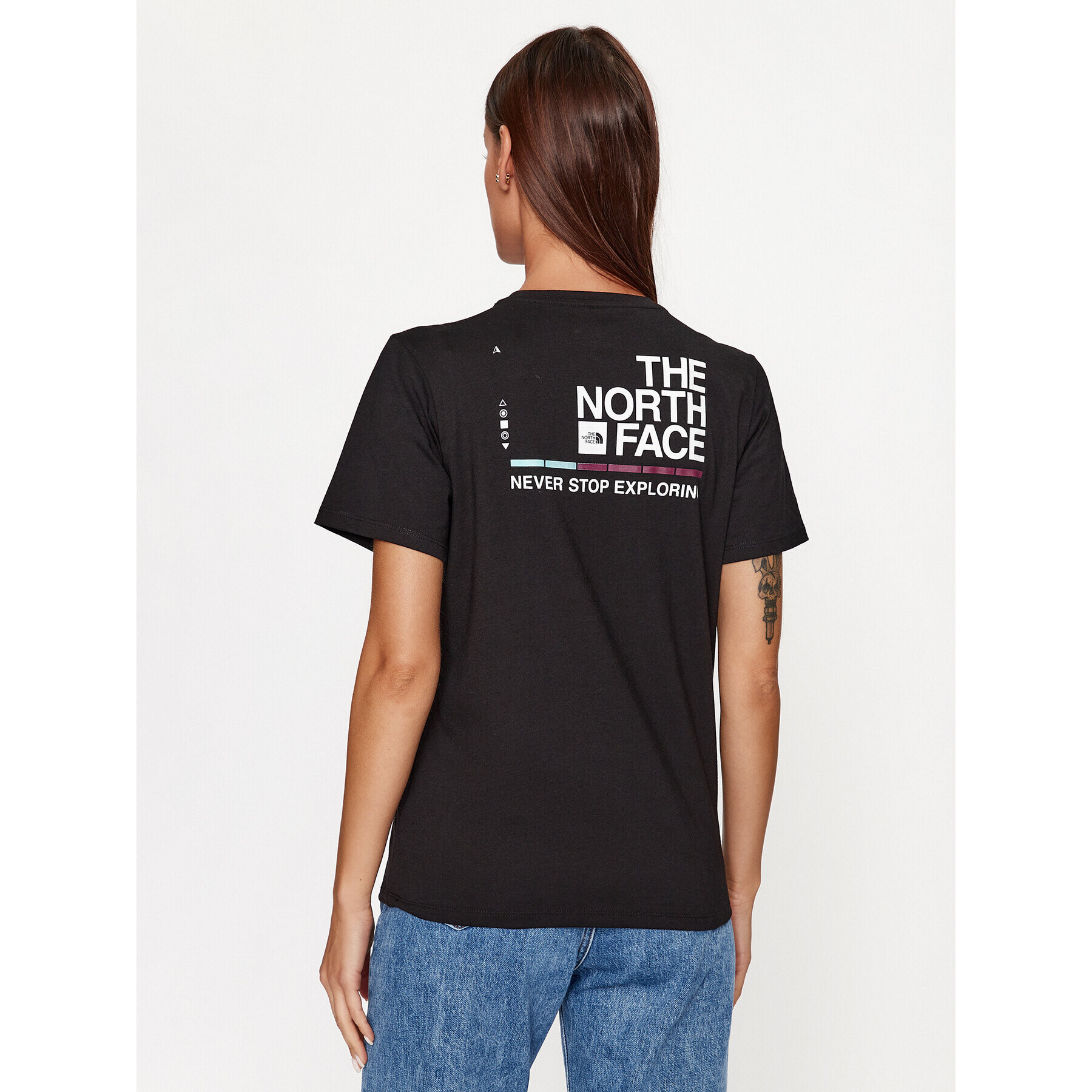 The North Face Тишърт W Foundation Graphic Tee - EuNF0A86XNKY41 Черен Regular Fit - Pepit.bg