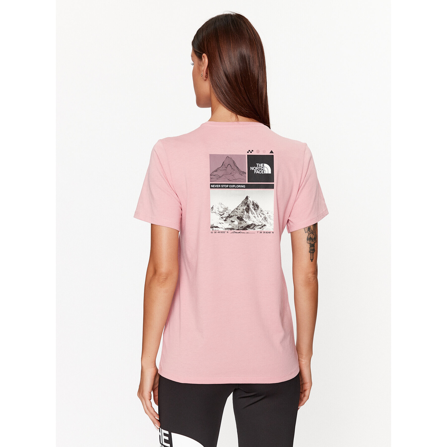 The North Face Тишърт W Foundation Graphic Tee - EuNF0A86XQI0R1 Розов Regular Fit - Pepit.bg