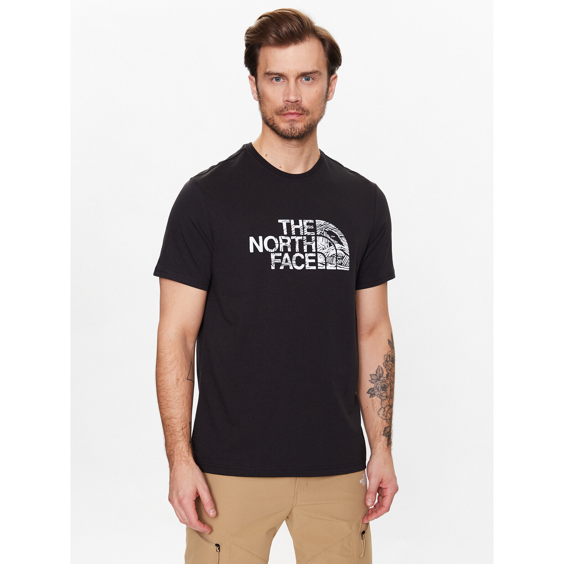 The North Face Тишърт Woodcut Dome NF0A827H Черен Regular Fit - Pepit.bg