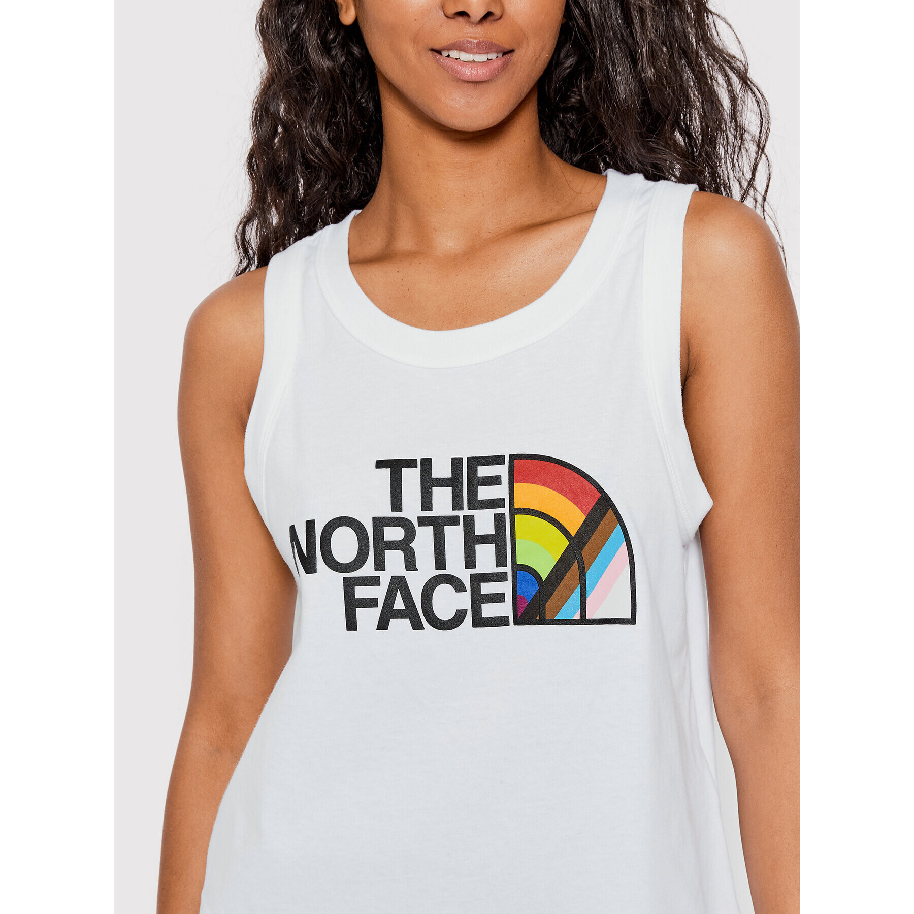 The North Face топ Pride NF0A5JAJ Бял Regular Fit - Pepit.bg