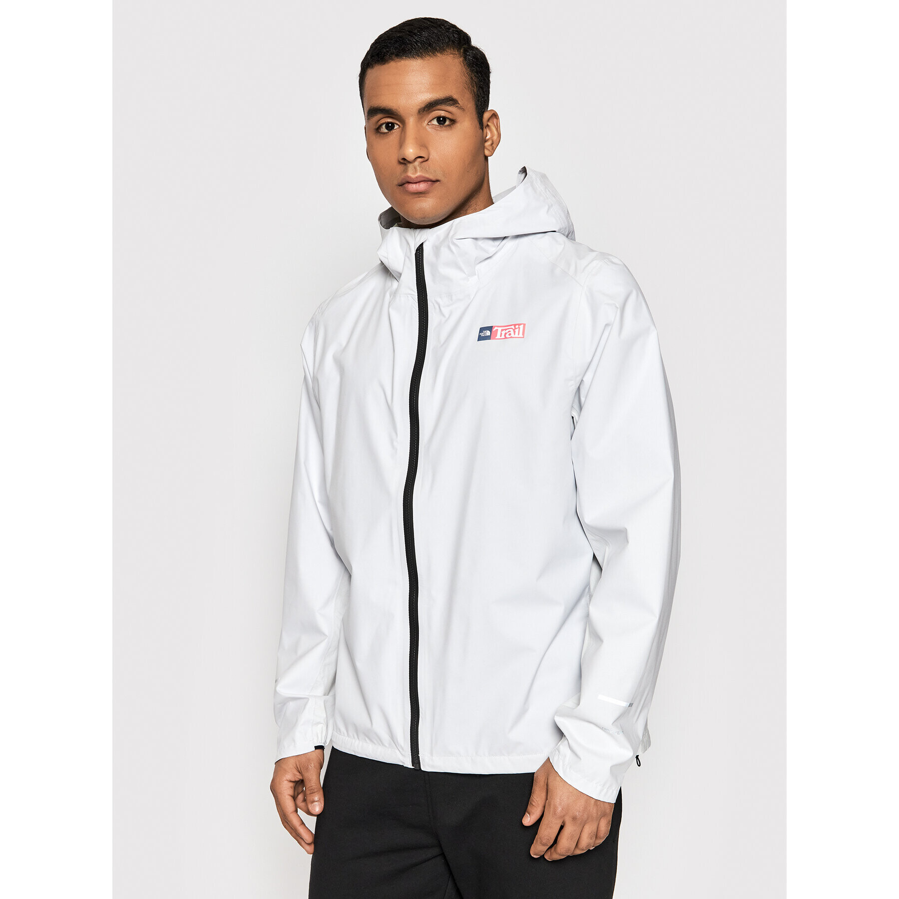 The North Face Яке за джогинг Printed First Dawn Packable NF0A5IYY Бял Regular Fit - Pepit.bg
