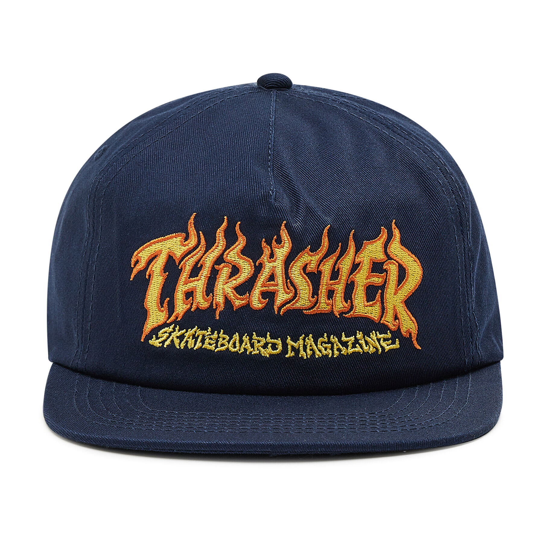 Thrasher Шапка с козирка Fire Logo Snap Тъмносин - Pepit.bg