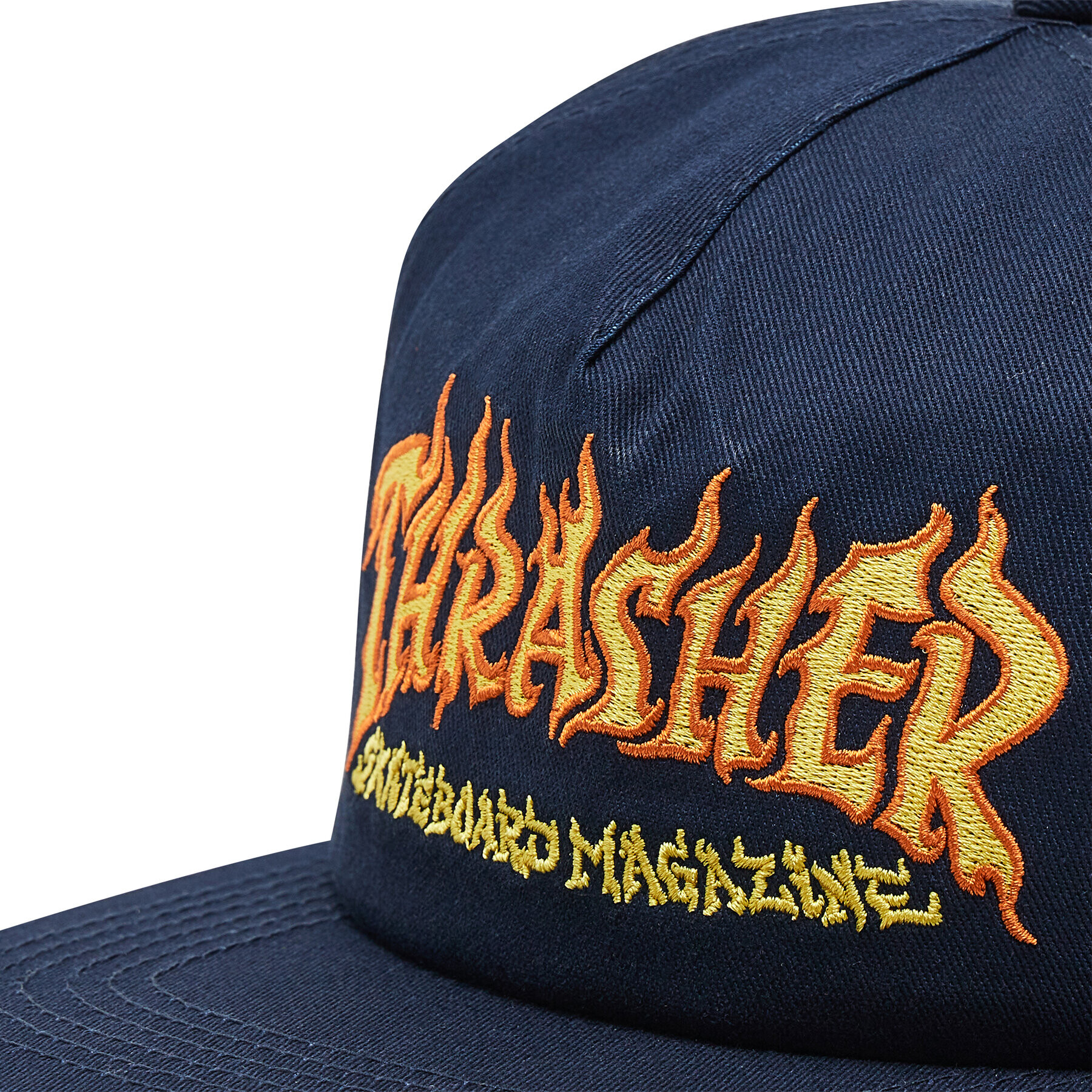 Thrasher Шапка с козирка Fire Logo Snap Тъмносин - Pepit.bg