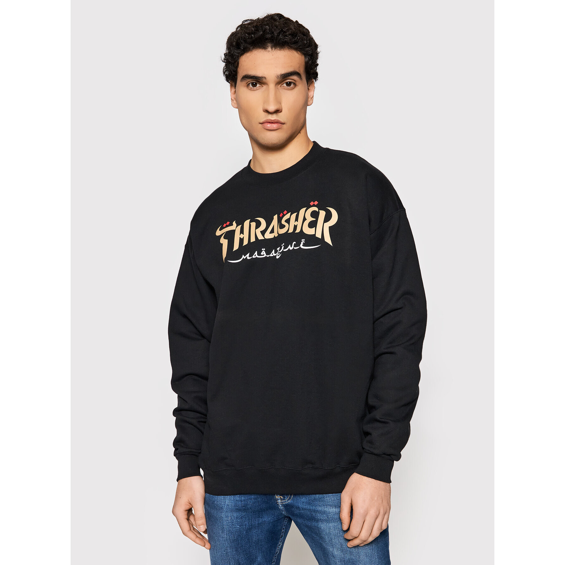 Thrasher Суитшърт Calligraphy Черен Regular Fit - Pepit.bg