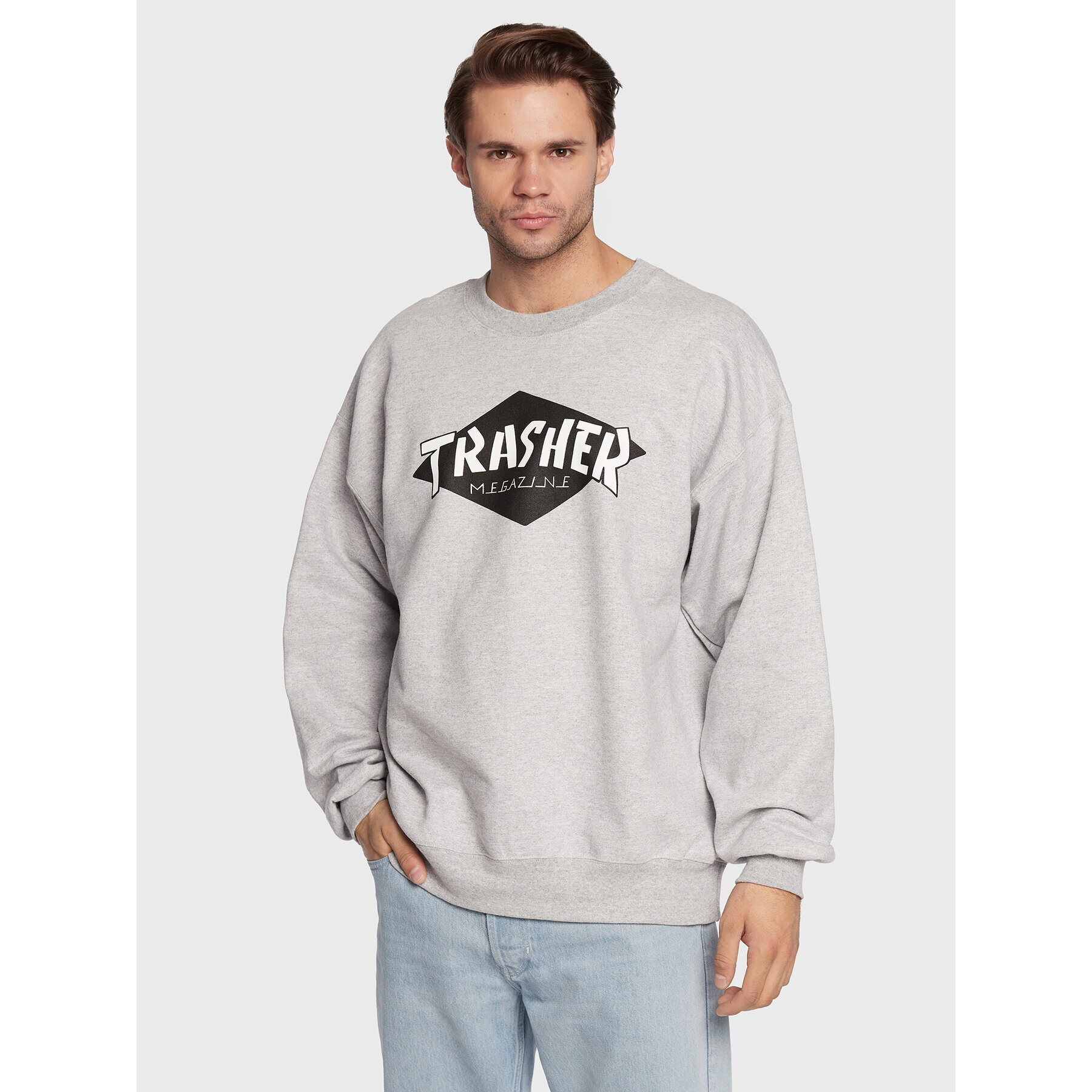 Thrasher Суитшърт Crew Сив Regular Fit - Pepit.bg