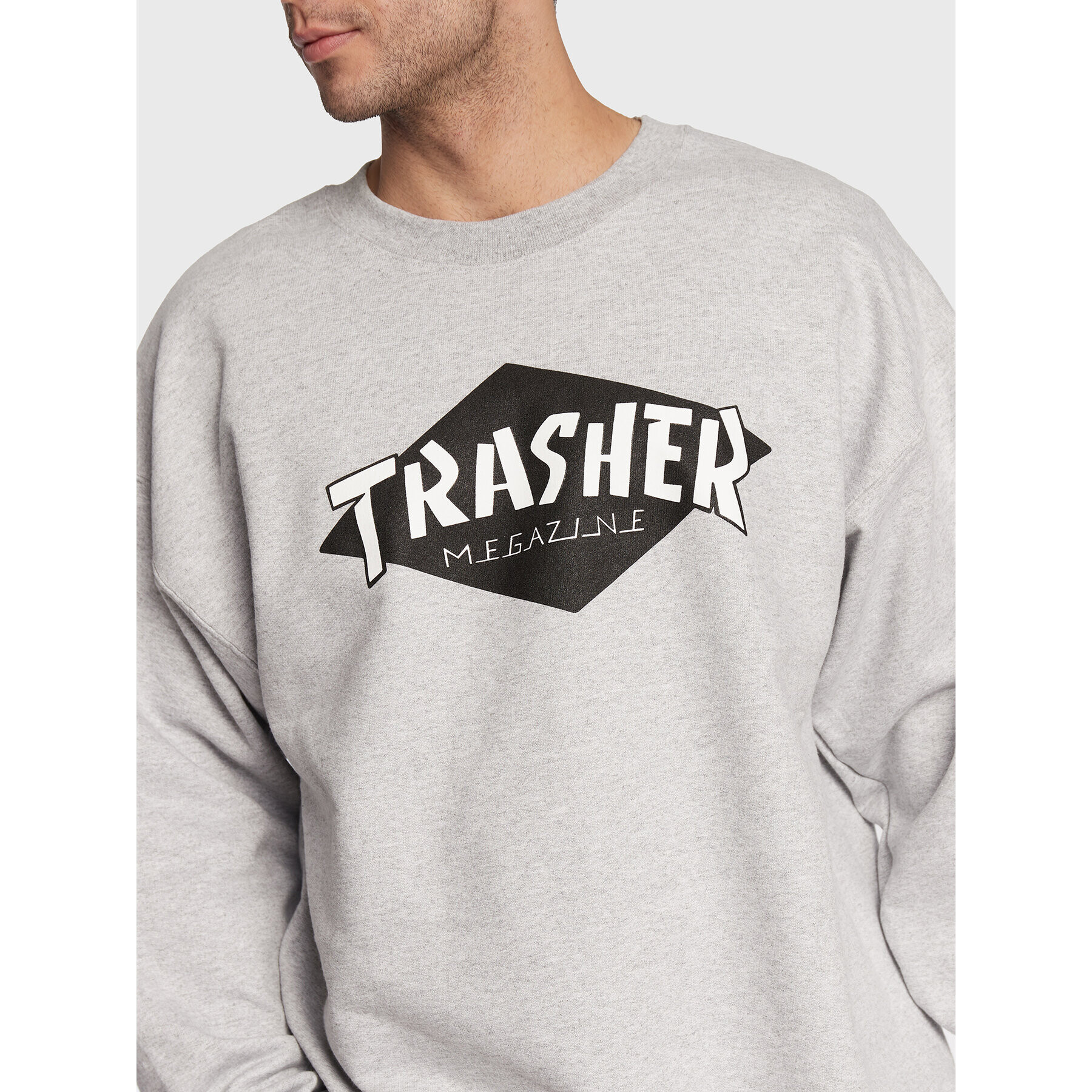 Thrasher Суитшърт Crew Сив Regular Fit - Pepit.bg