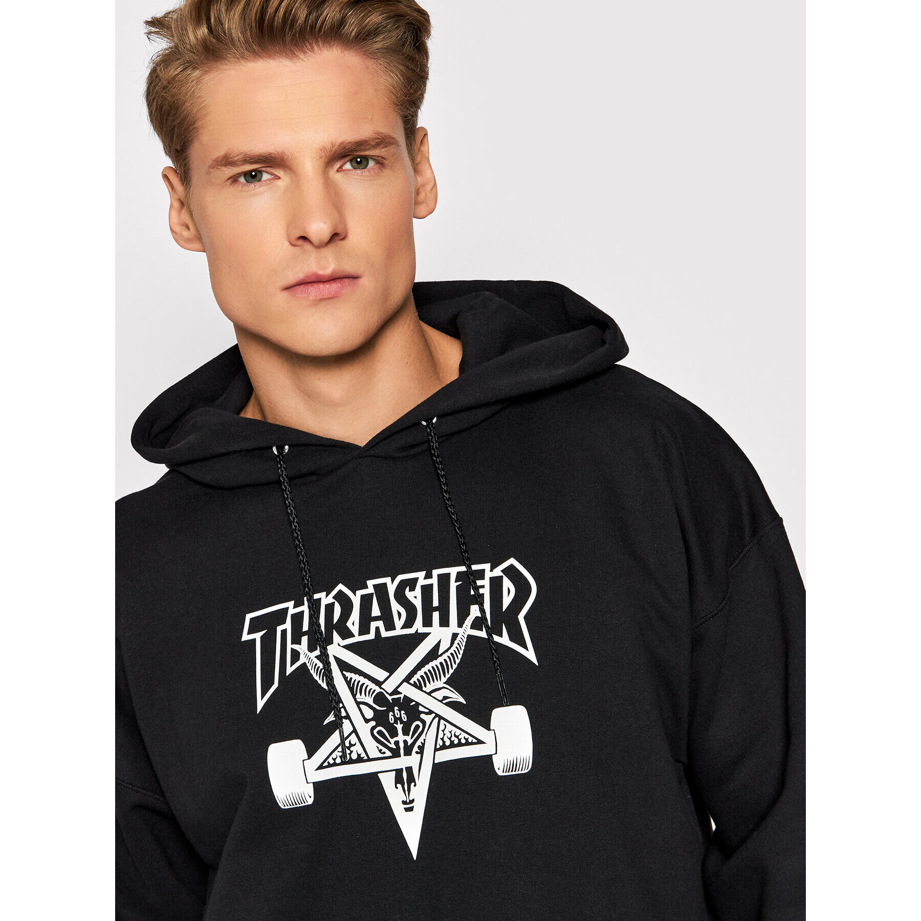 Thrasher Суитшърт Hood Skate Goal Черен Regular Fit - Pepit.bg