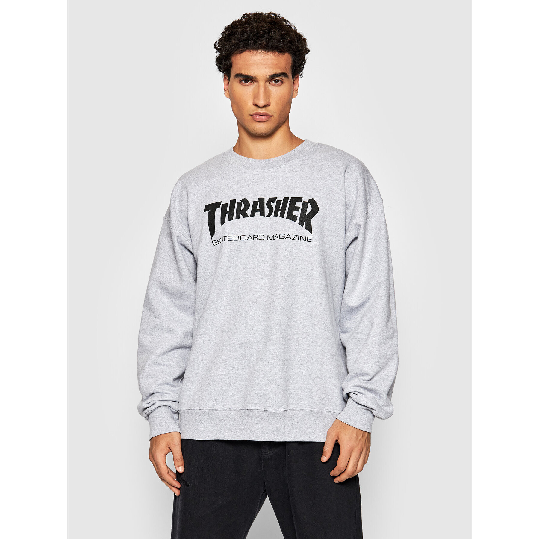 Thrasher Суитшърт Skate Mag Сив Regular Fit - Pepit.bg