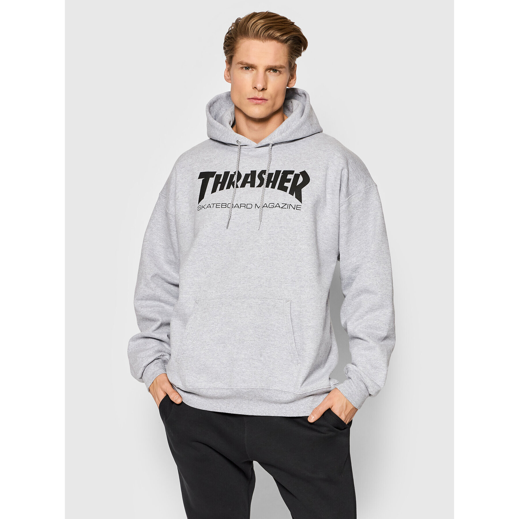 Thrasher Суитшърт Skate Mag Сив Regular Fit - Pepit.bg