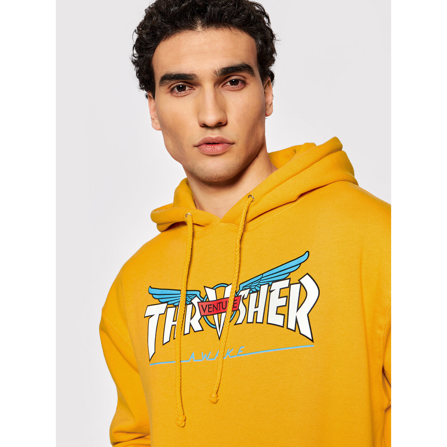 Thrasher Суитшърт VENTURE Collab Жълт Regular Fit - Pepit.bg