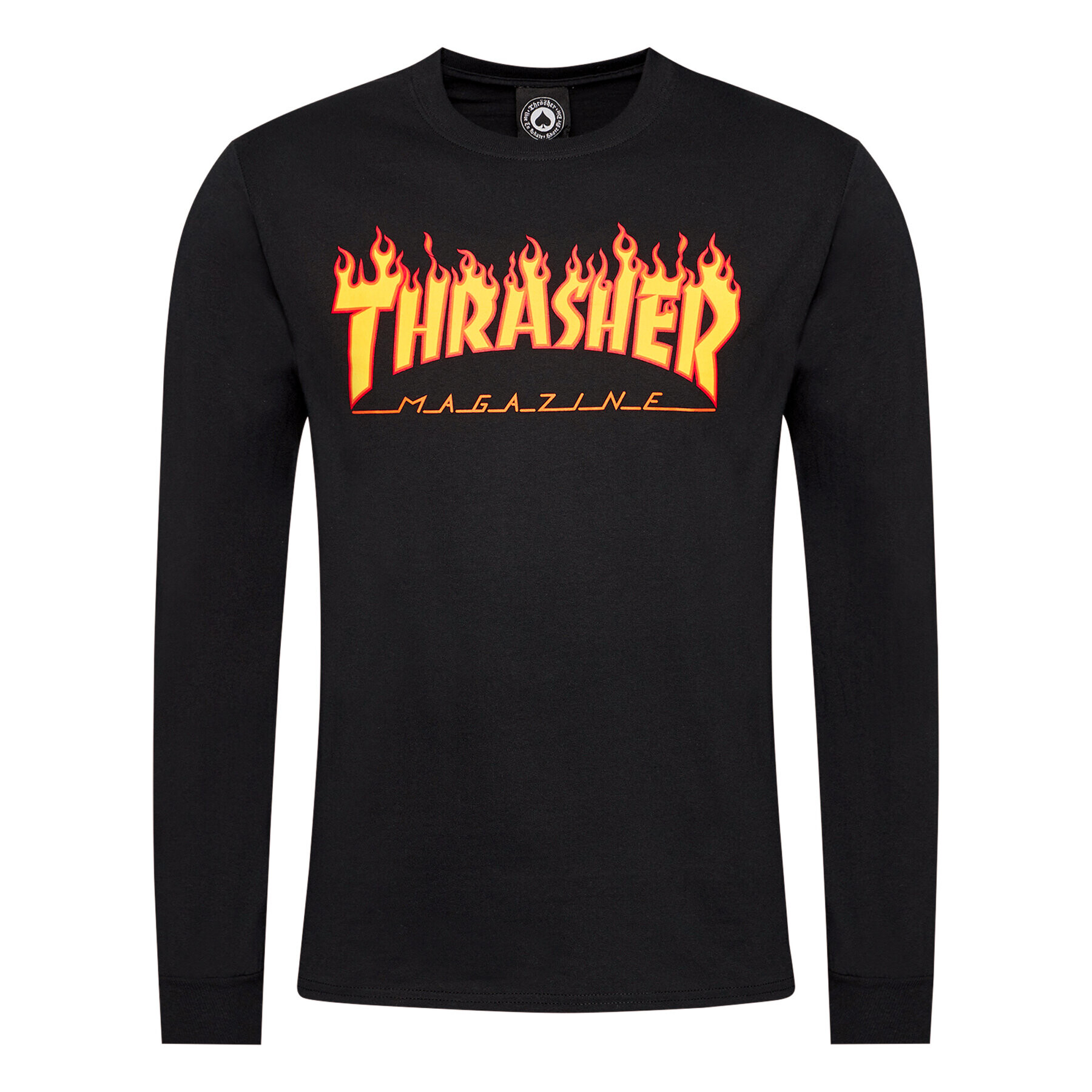 Thrasher Тениска с дълъг ръкав Flame Черен Regular Fit - Pepit.bg