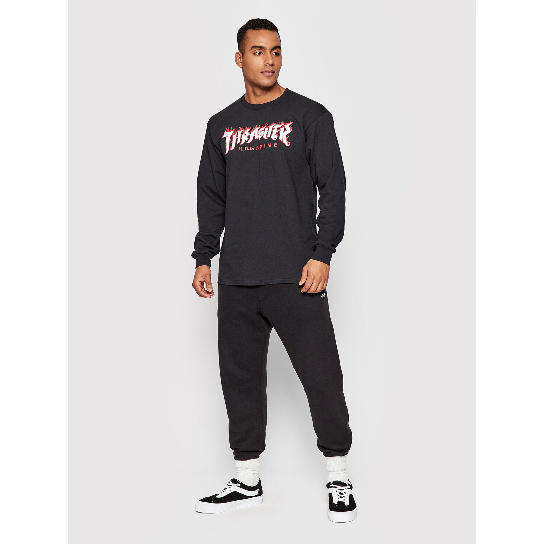 Thrasher Тениска с дълъг ръкав Possessed Logo Черен Regular Fit - Pepit.bg