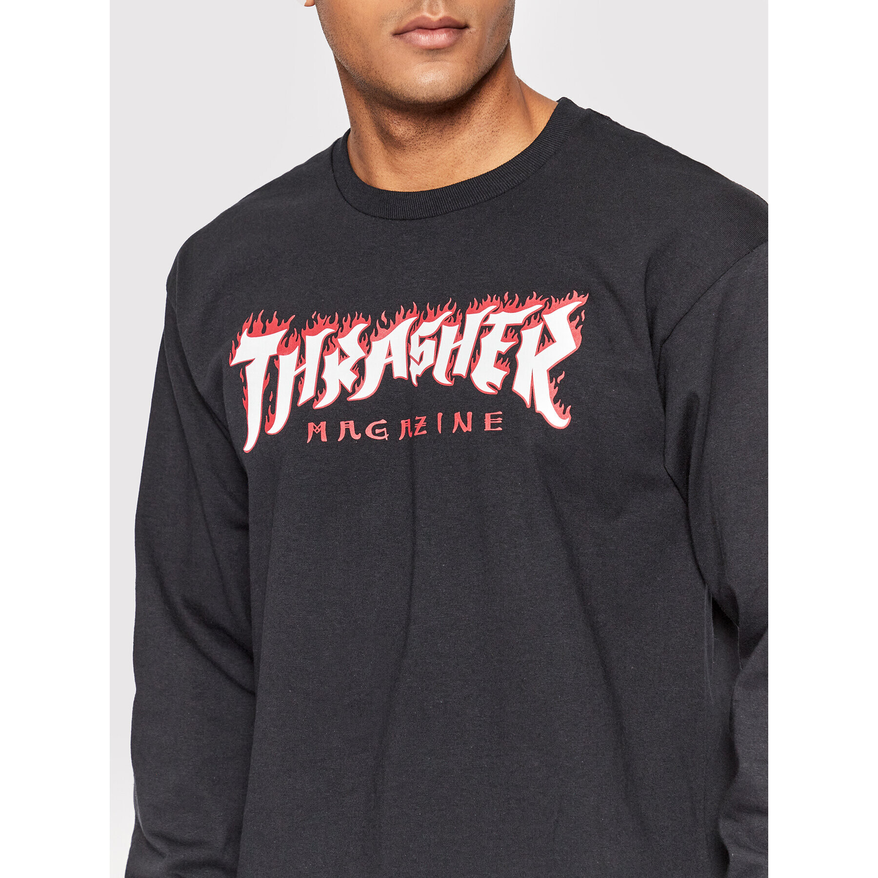 Thrasher Тениска с дълъг ръкав Possessed Logo Черен Regular Fit - Pepit.bg