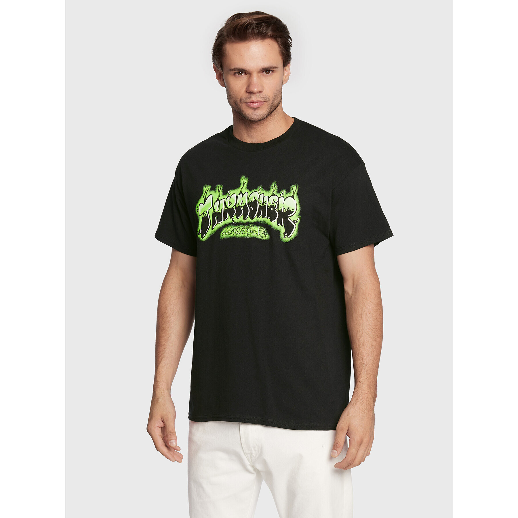 Thrasher Тишърт Airbrush Черен Regular Fit - Pepit.bg